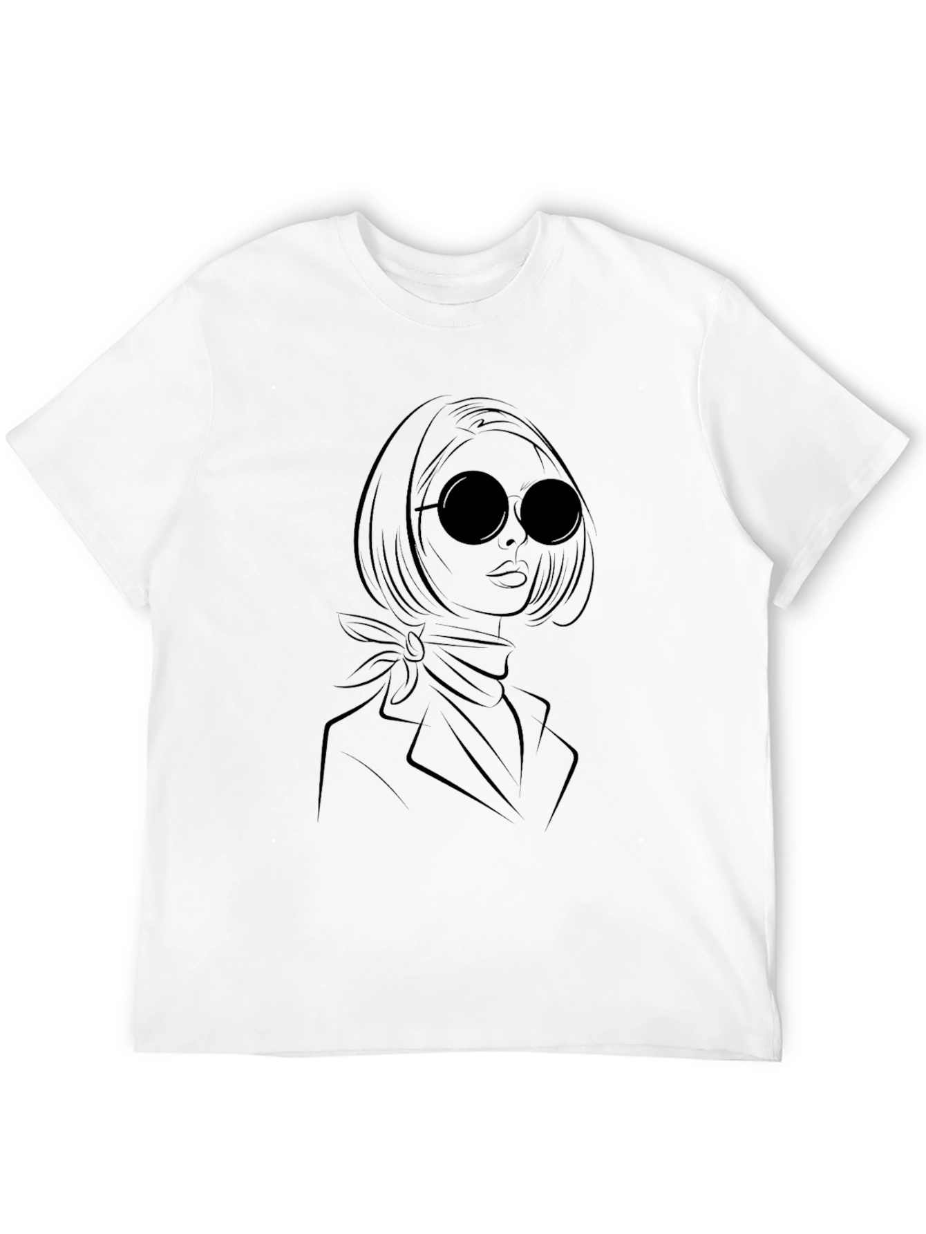Elegant Woman Graphic Tee - Black
