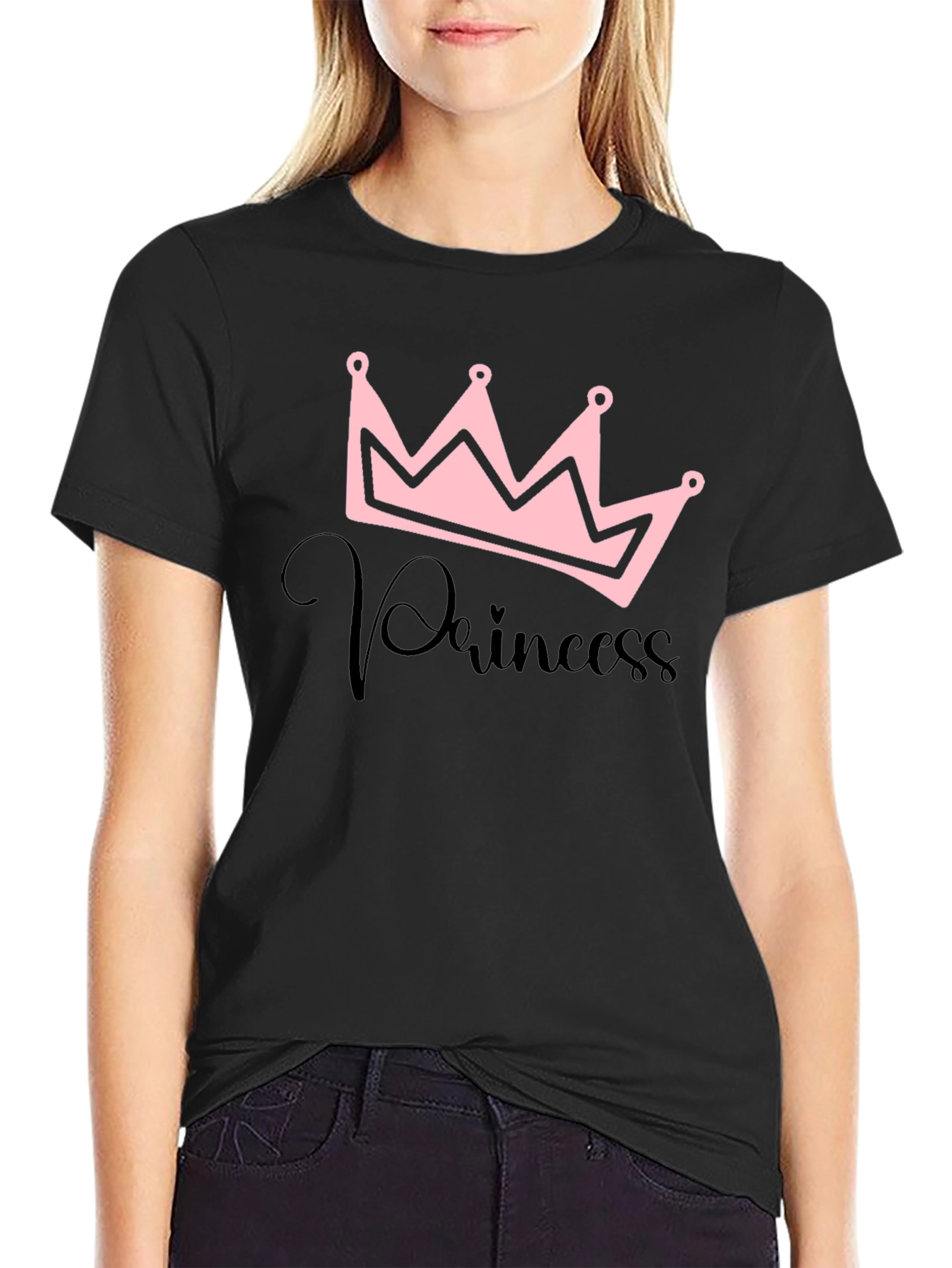 Princess Crown Black T-Shirt
