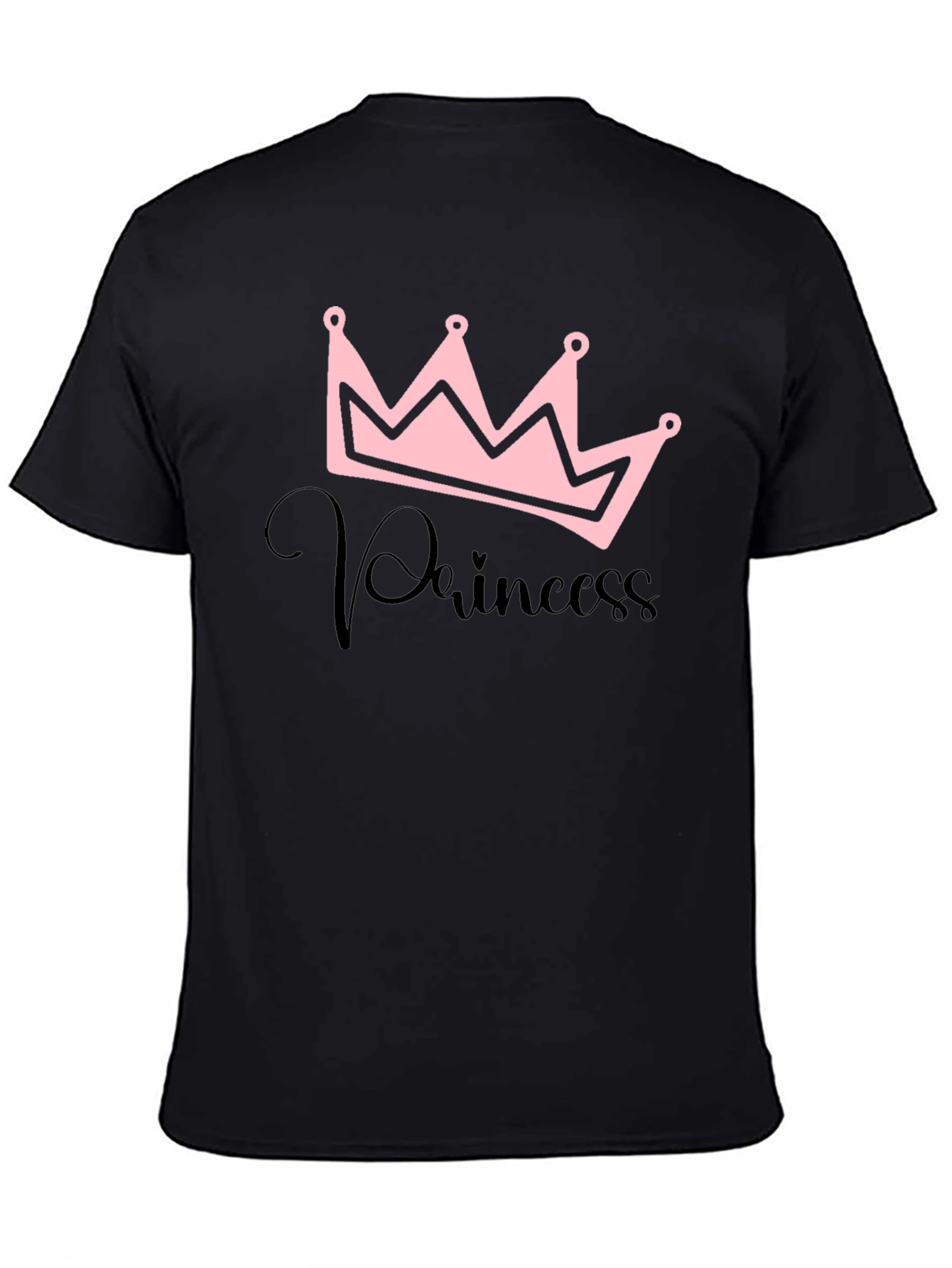 Princess Crown Black T-Shirt
