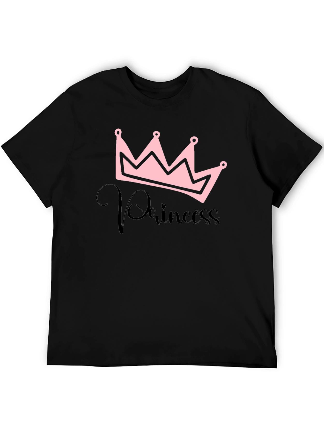 Princess Crown Black T-Shirt