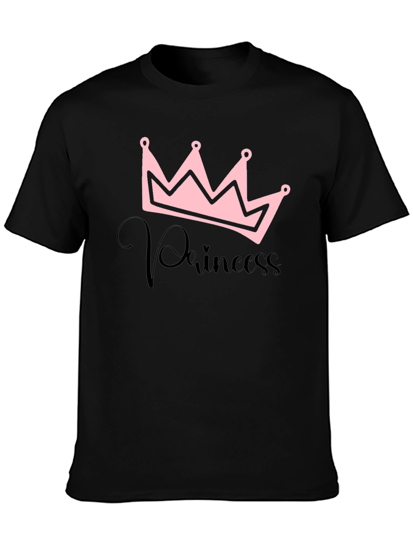 Princess Crown Black T-Shirt