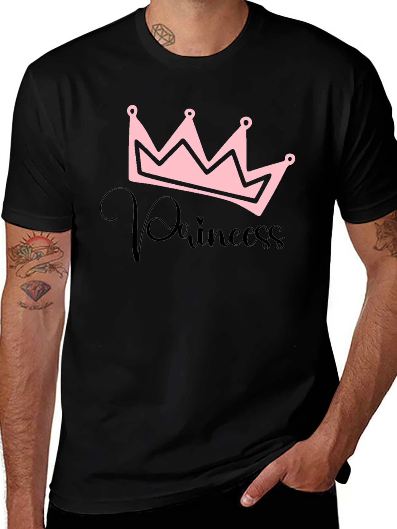 Princess Crown Black T-Shirt