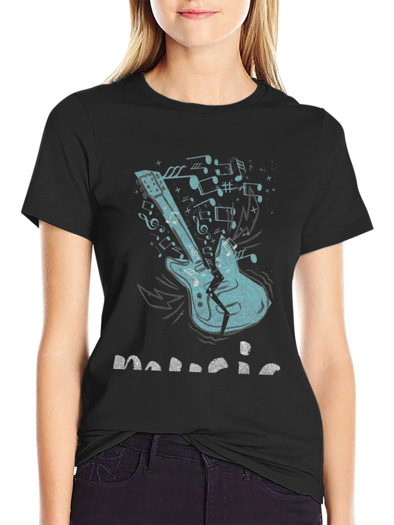 Music T-Shirt - Broken Guitar Graphic Tee