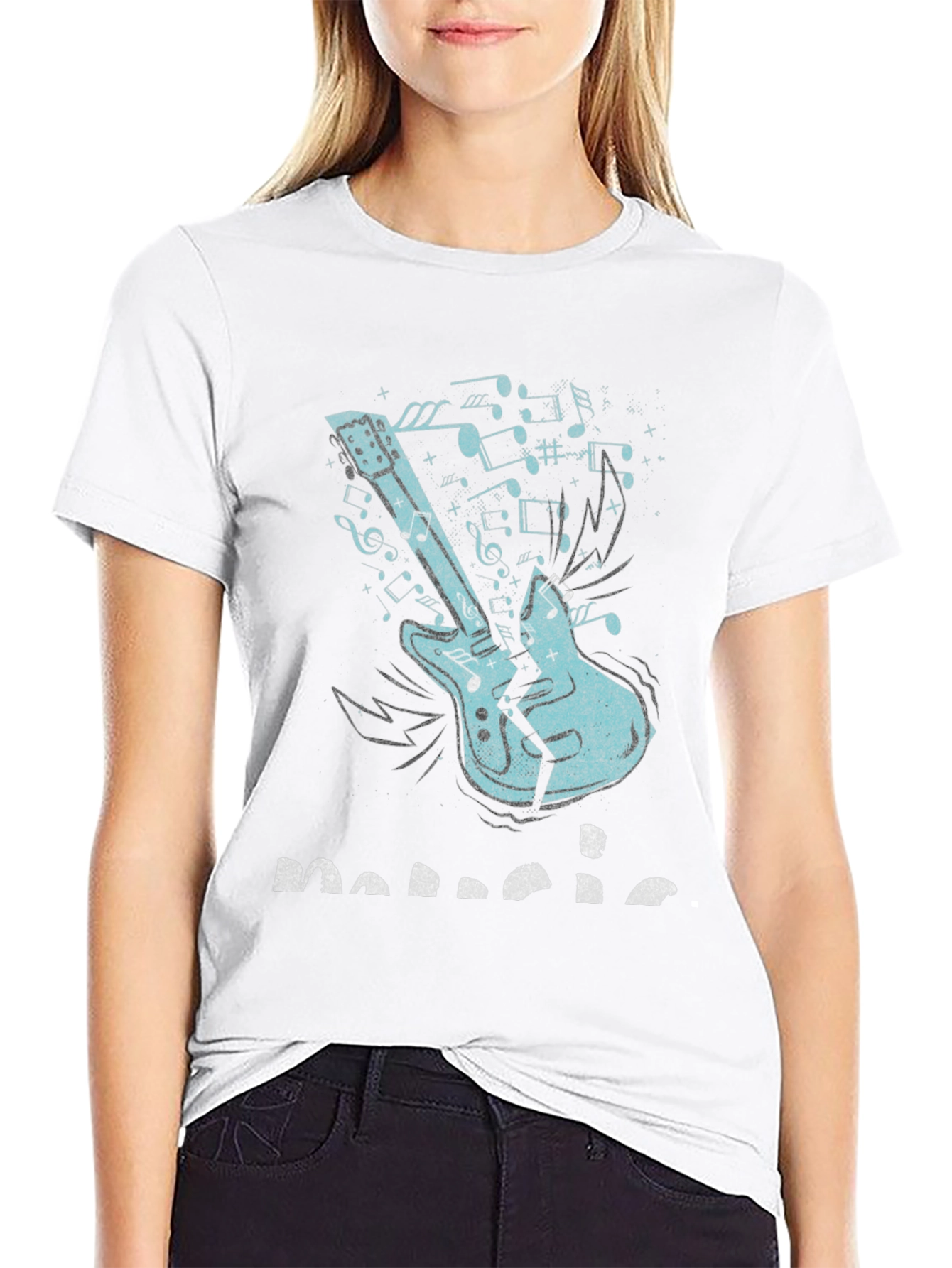Music T-Shirt - Broken Guitar Graphic Tee