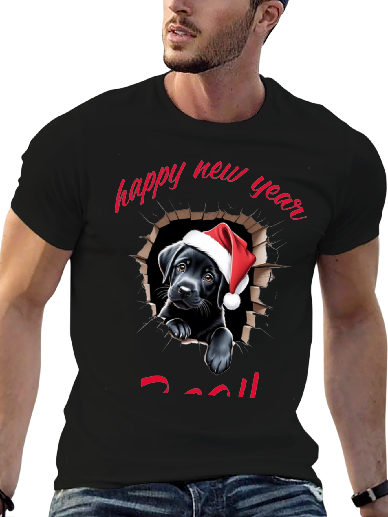 Happy New Year Dog T-Shirt
