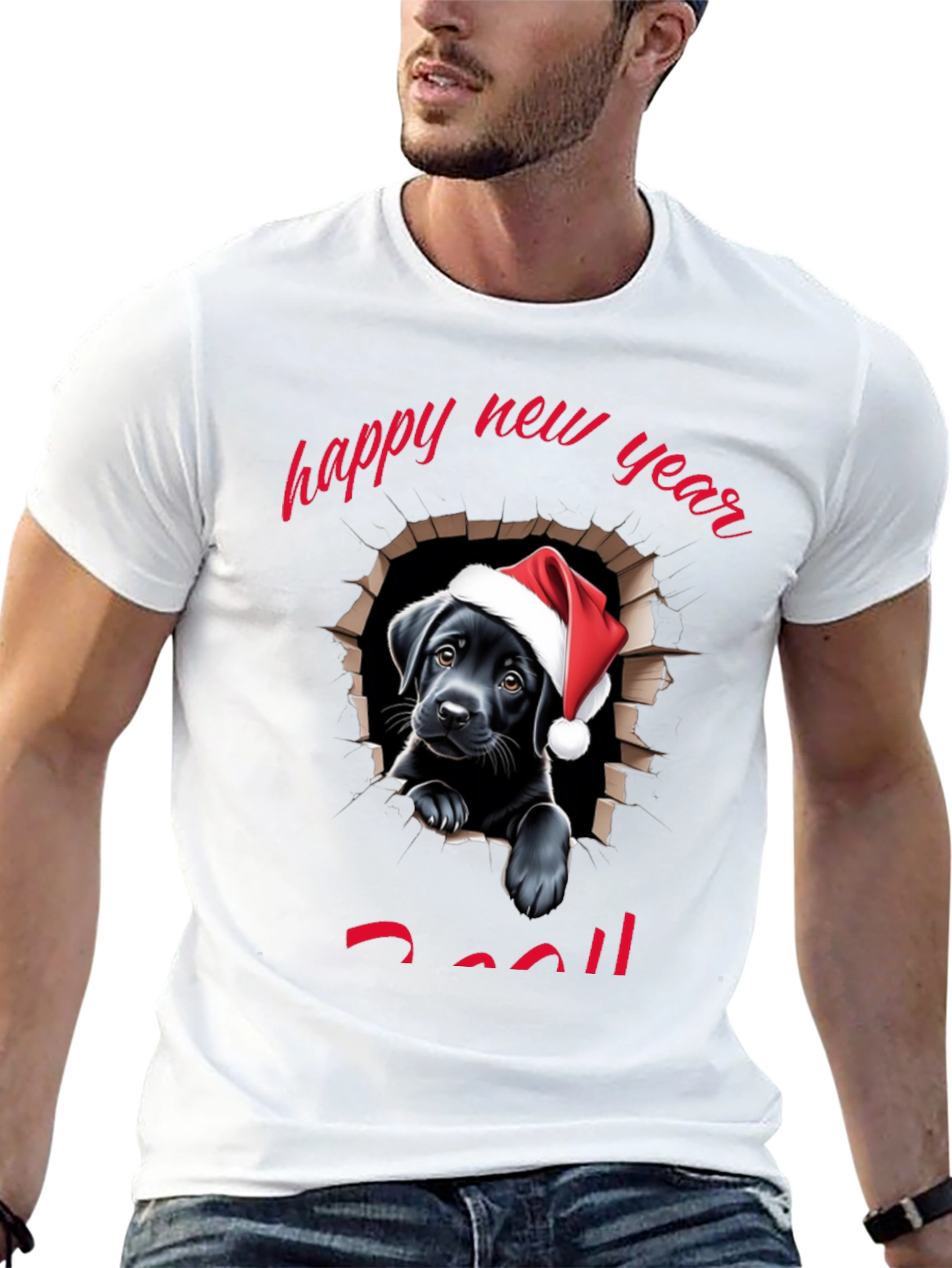 Happy New Year Dog T-Shirt