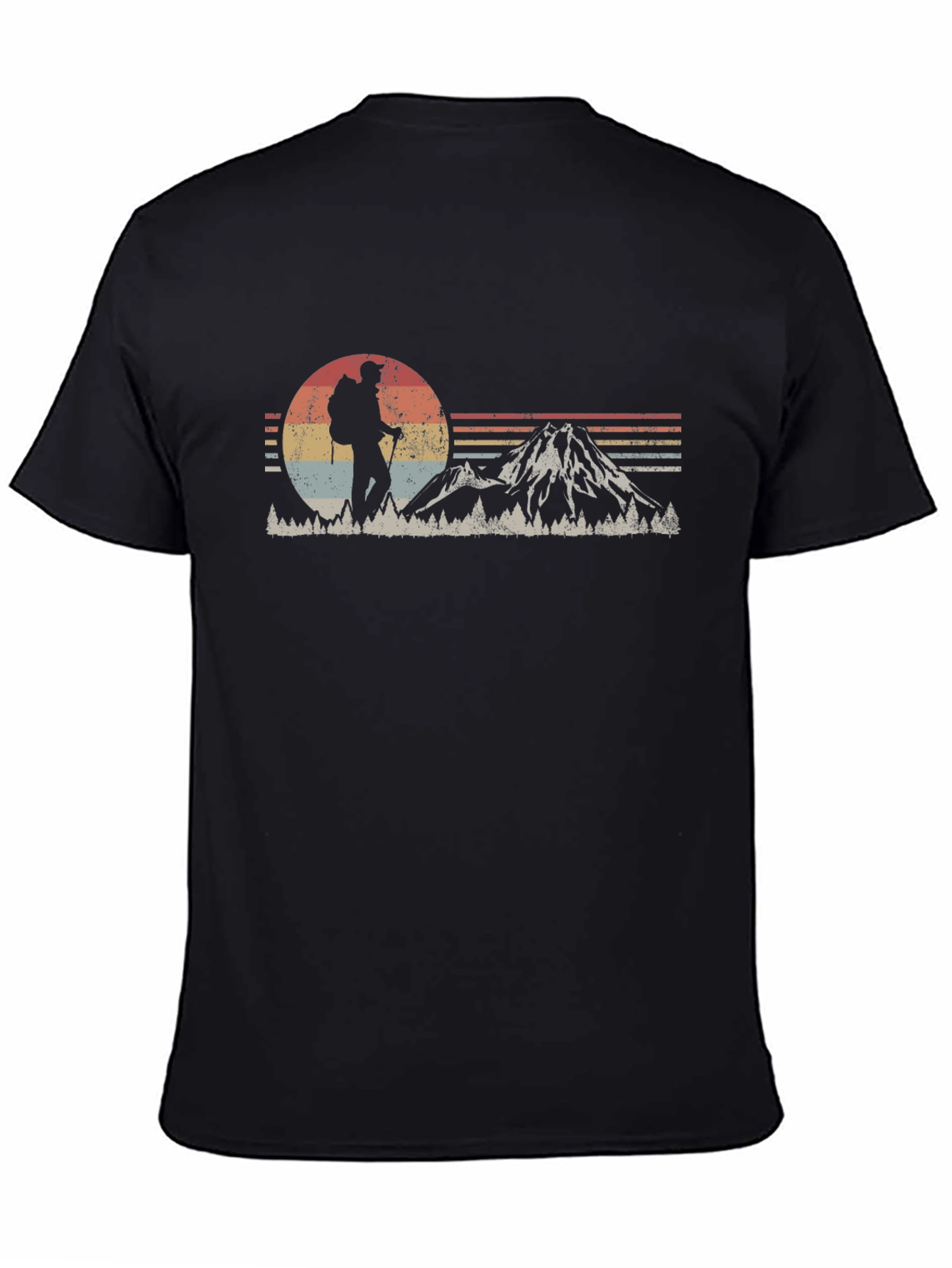 Retro Hiker T-Shirt - Mountain Adventure Tee