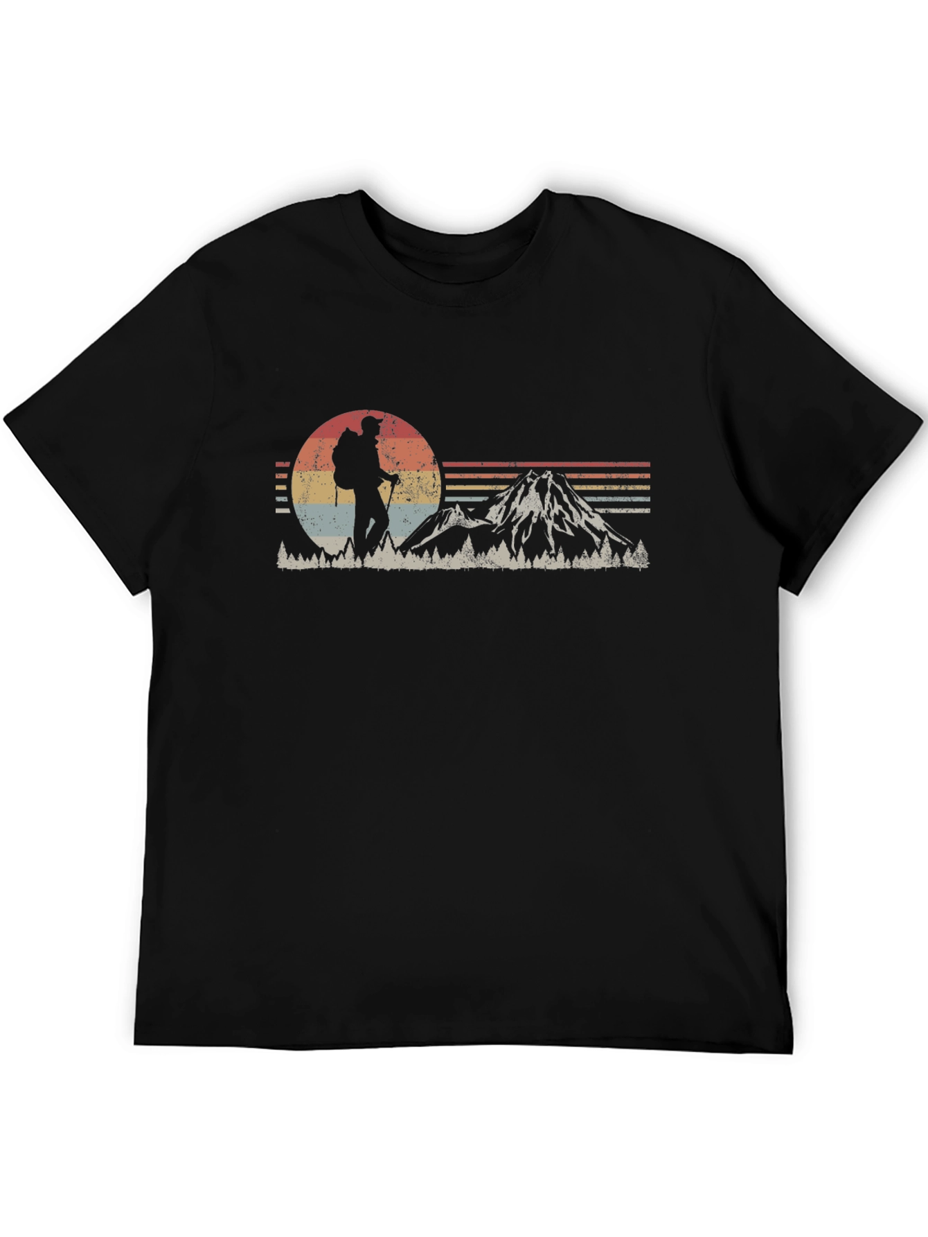 Retro Hiker T-Shirt - Mountain Adventure Tee