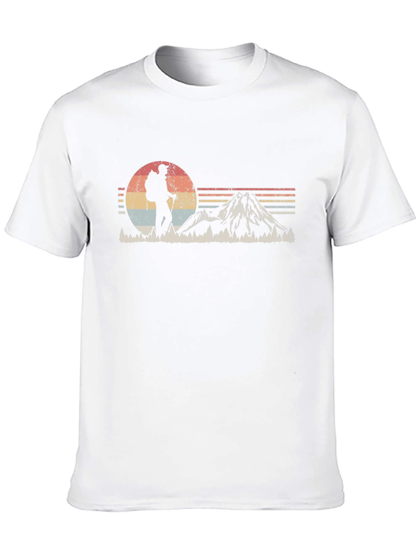 Retro Hiker T-Shirt - Mountain Adventure Tee