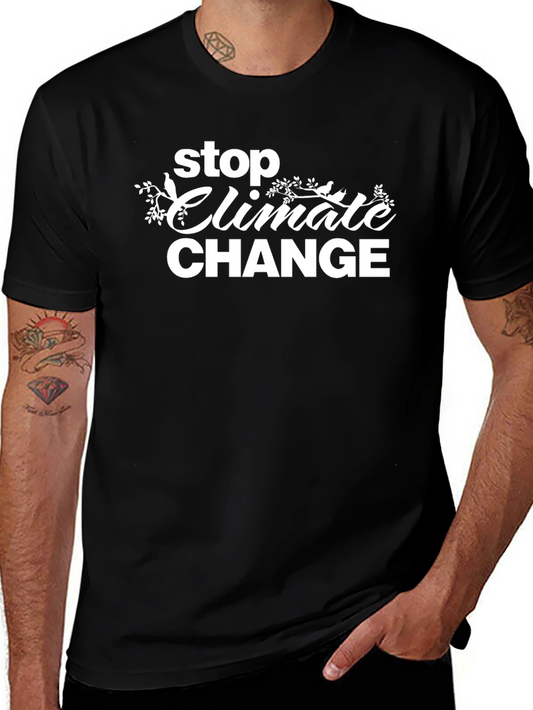 Stop Climate Change Graphic Tee - Eco-Friendly Statement