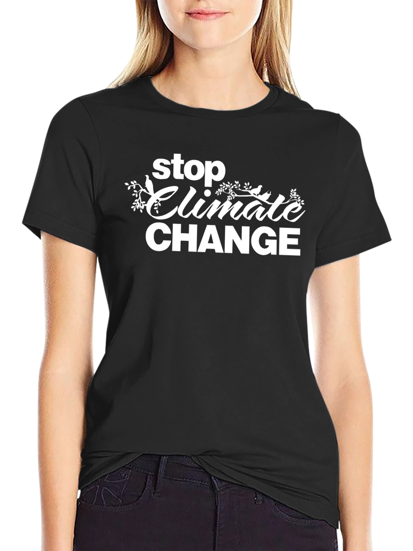 Stop Climate Change Graphic Tee - Eco-Friendly Statement