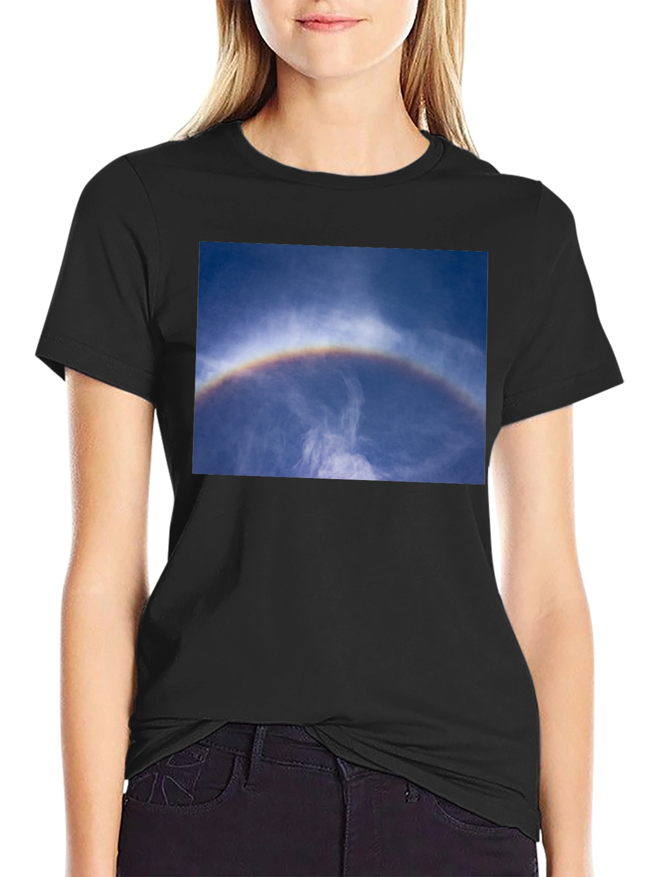 Halo Sky Graphic Black T-Shirt