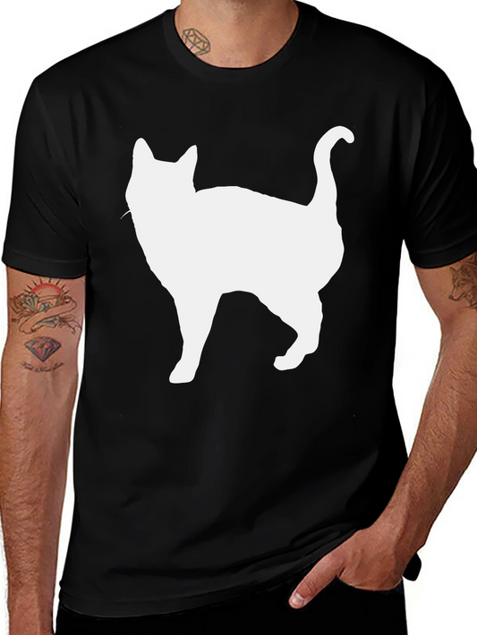 Cat Silhouette Black T-Shirt