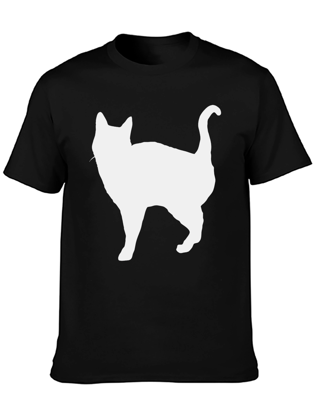 Cat Silhouette Black T-Shirt