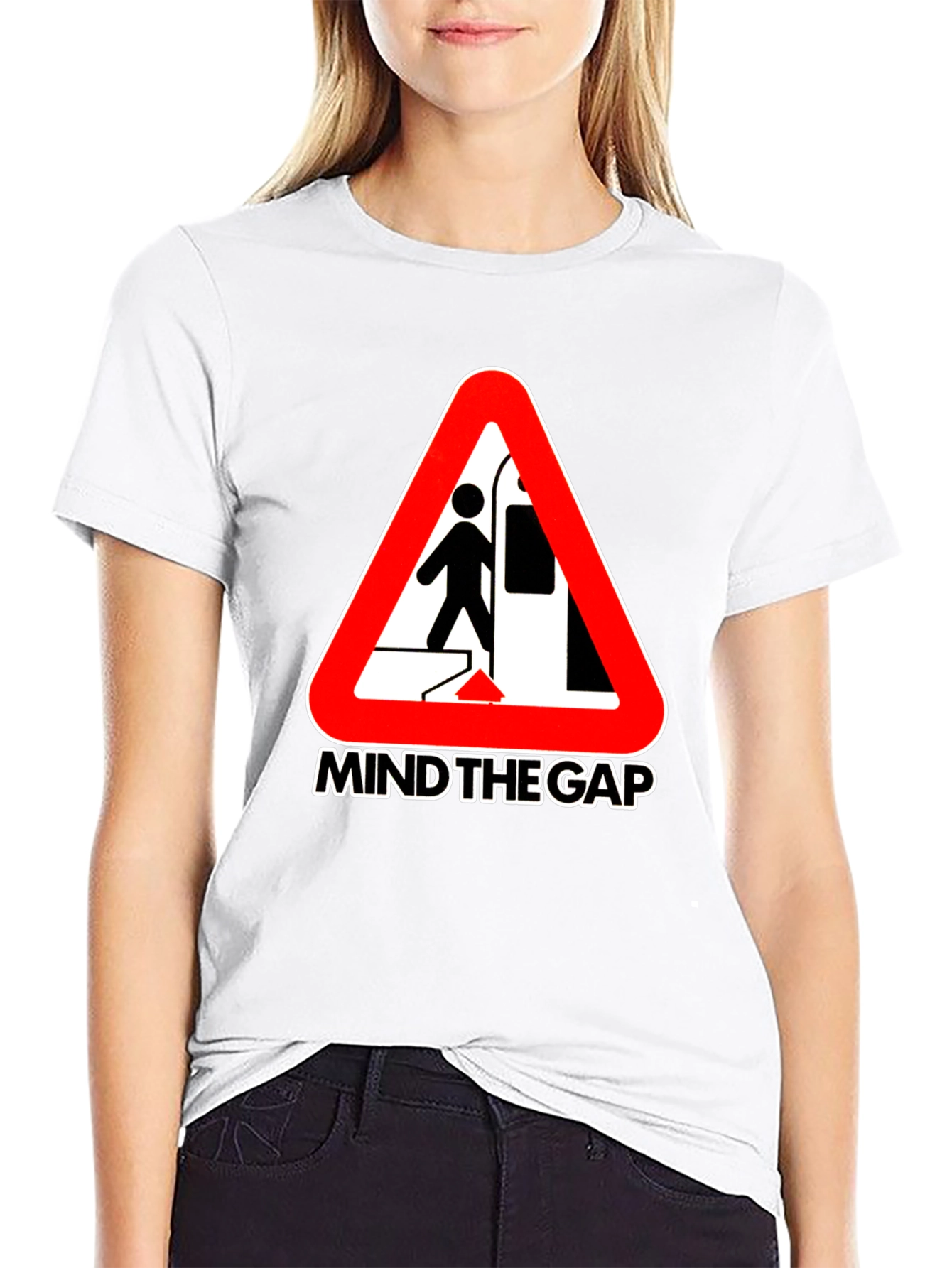 Mind the Gap Graphic Tee - Subway Hazard Design