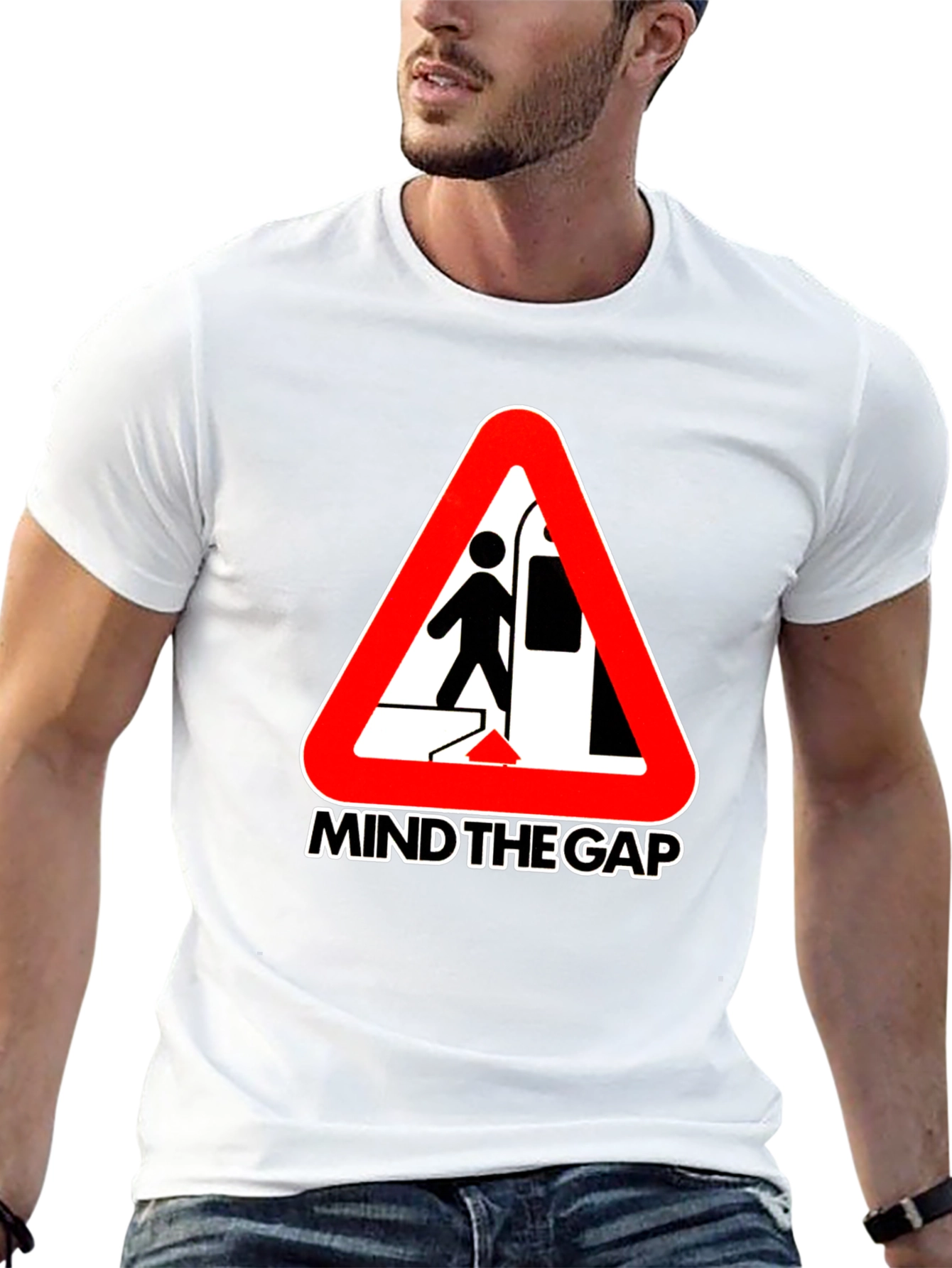 Mind the Gap Graphic Tee - Subway Hazard Design