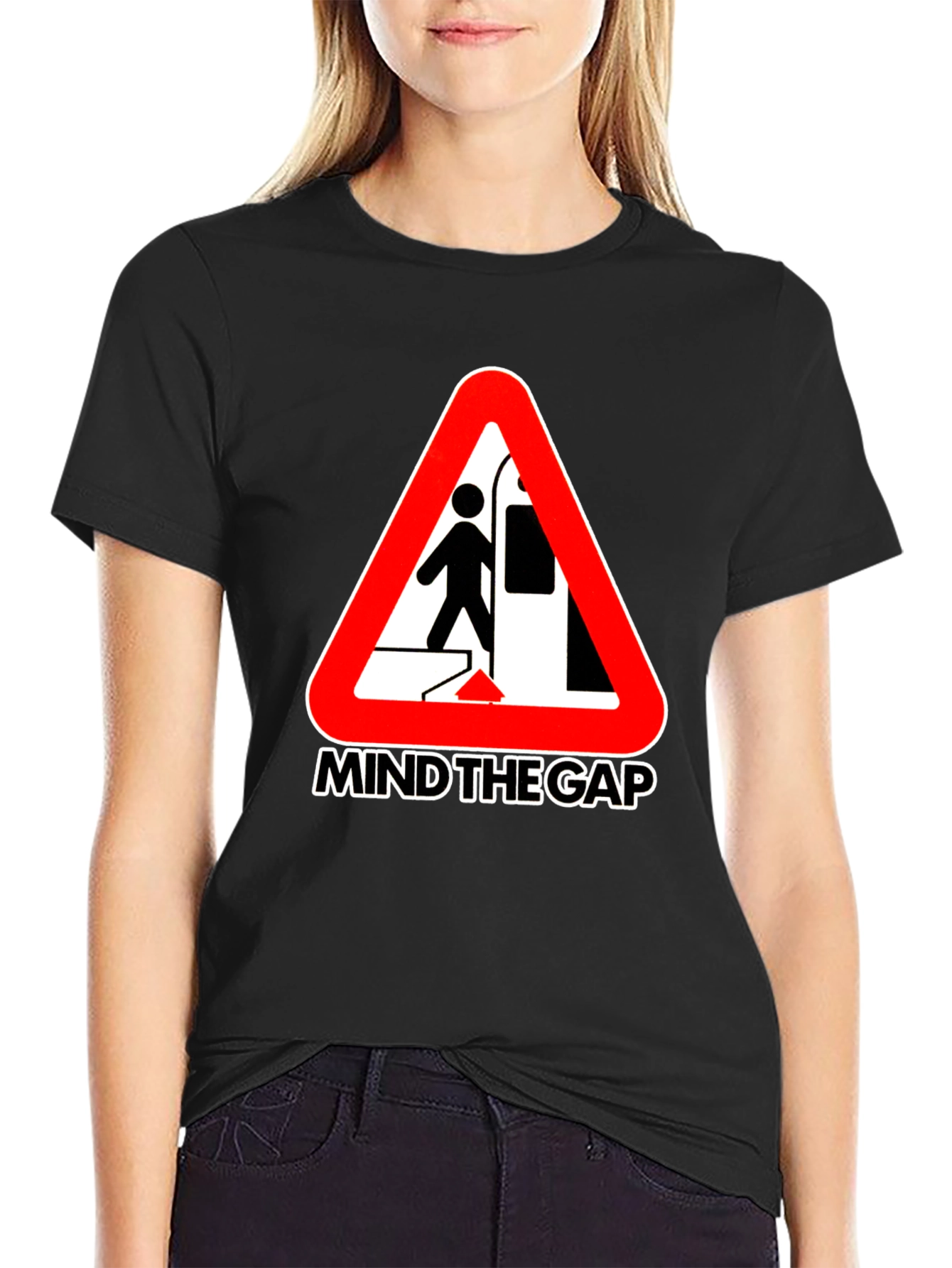 Mind the Gap Graphic Tee - Subway Hazard Design