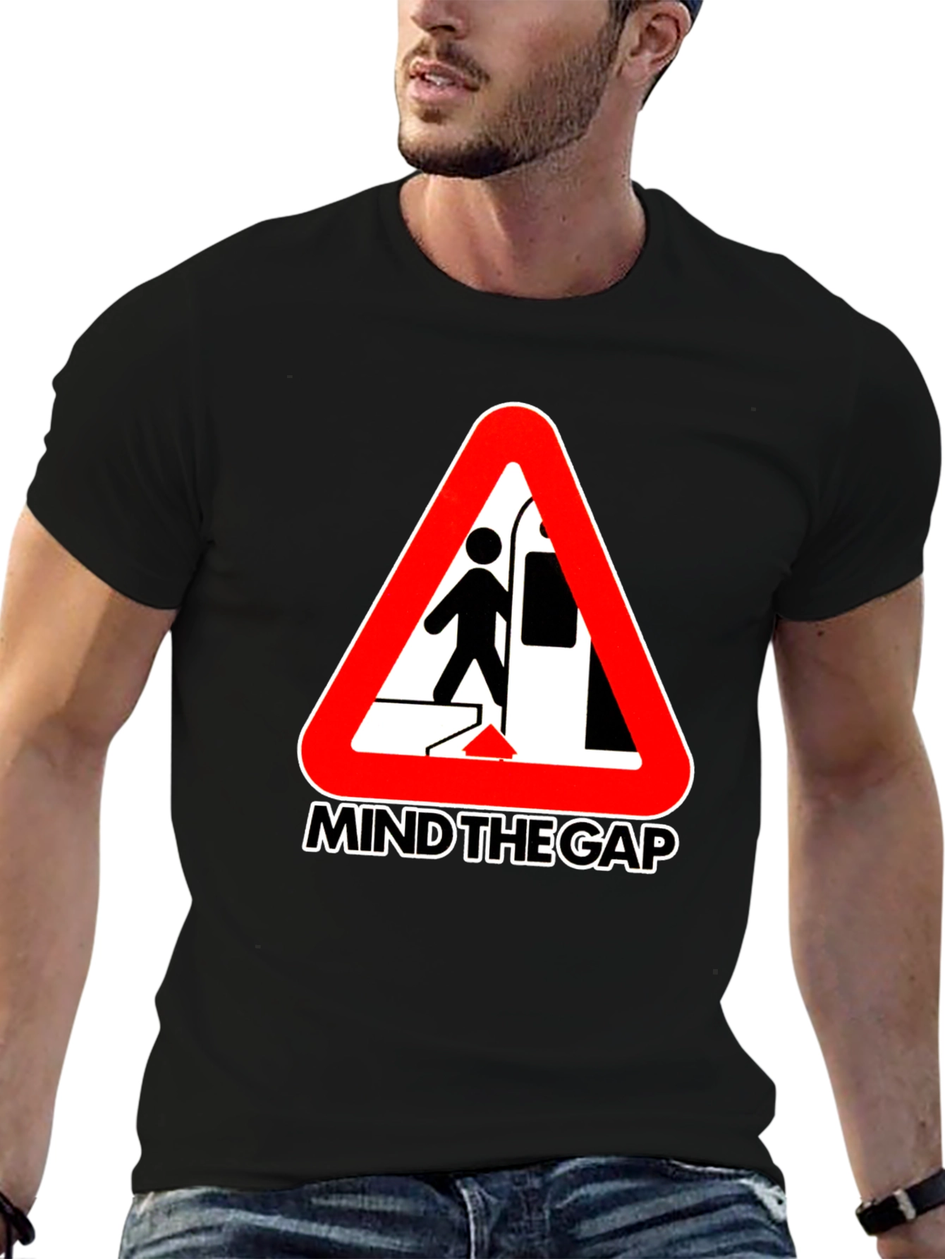 Mind the Gap Graphic Tee - Subway Hazard Design