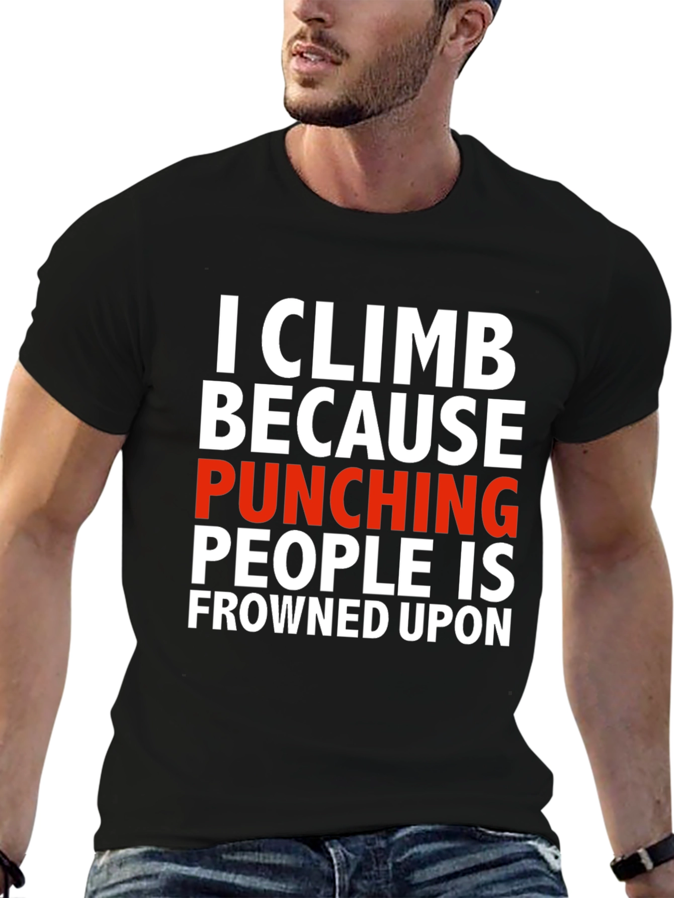 Climbing Punches T-Shirt - Novelty Graphic Tee