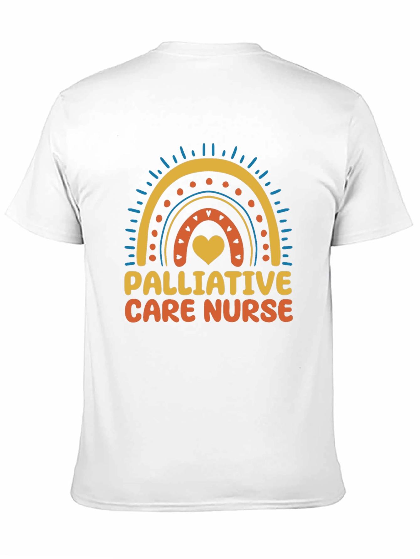 Palliative Care Nurse Rainbow Heart T-Shirt