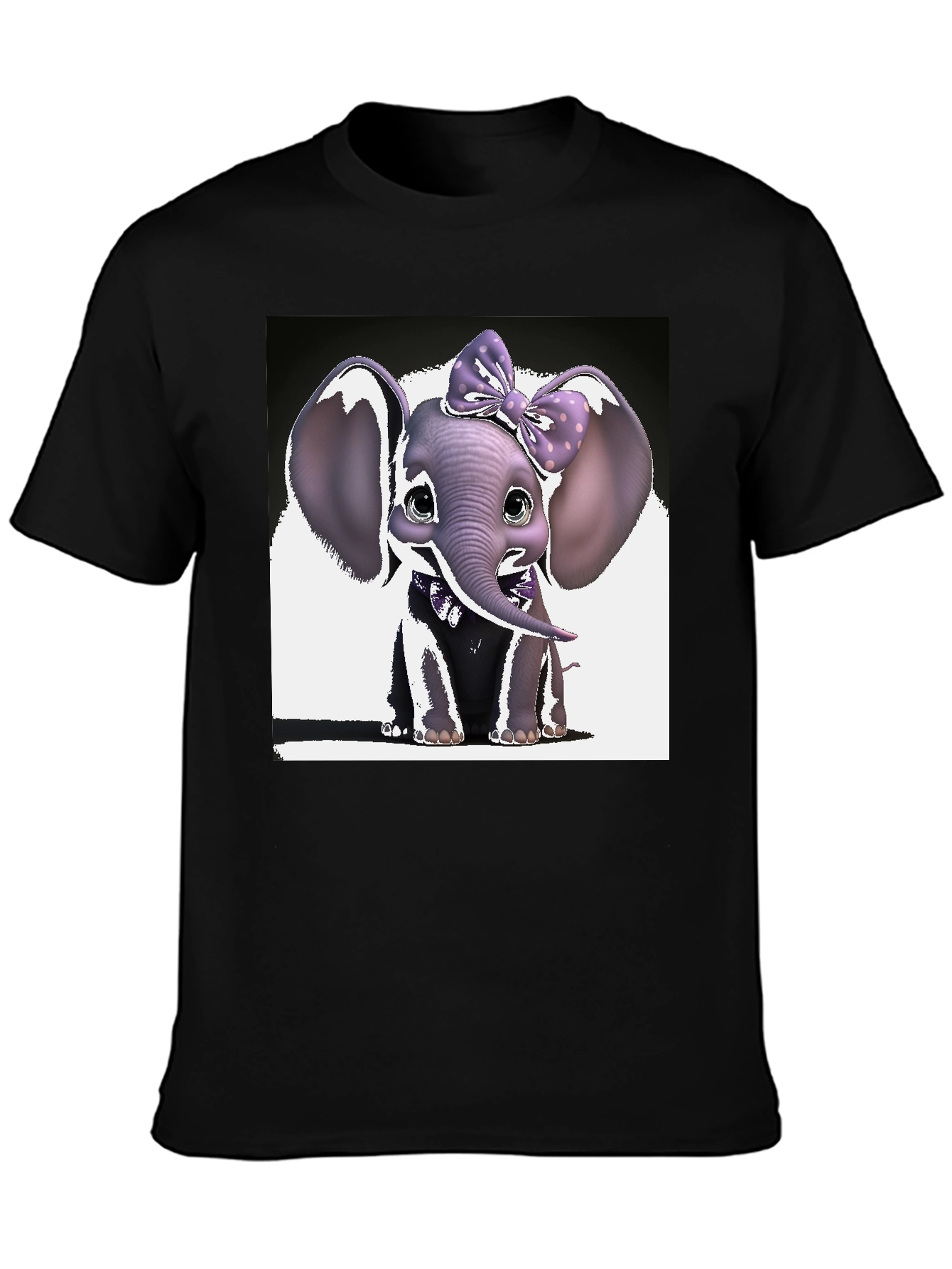 Cute Elephant Bow T-Shirt