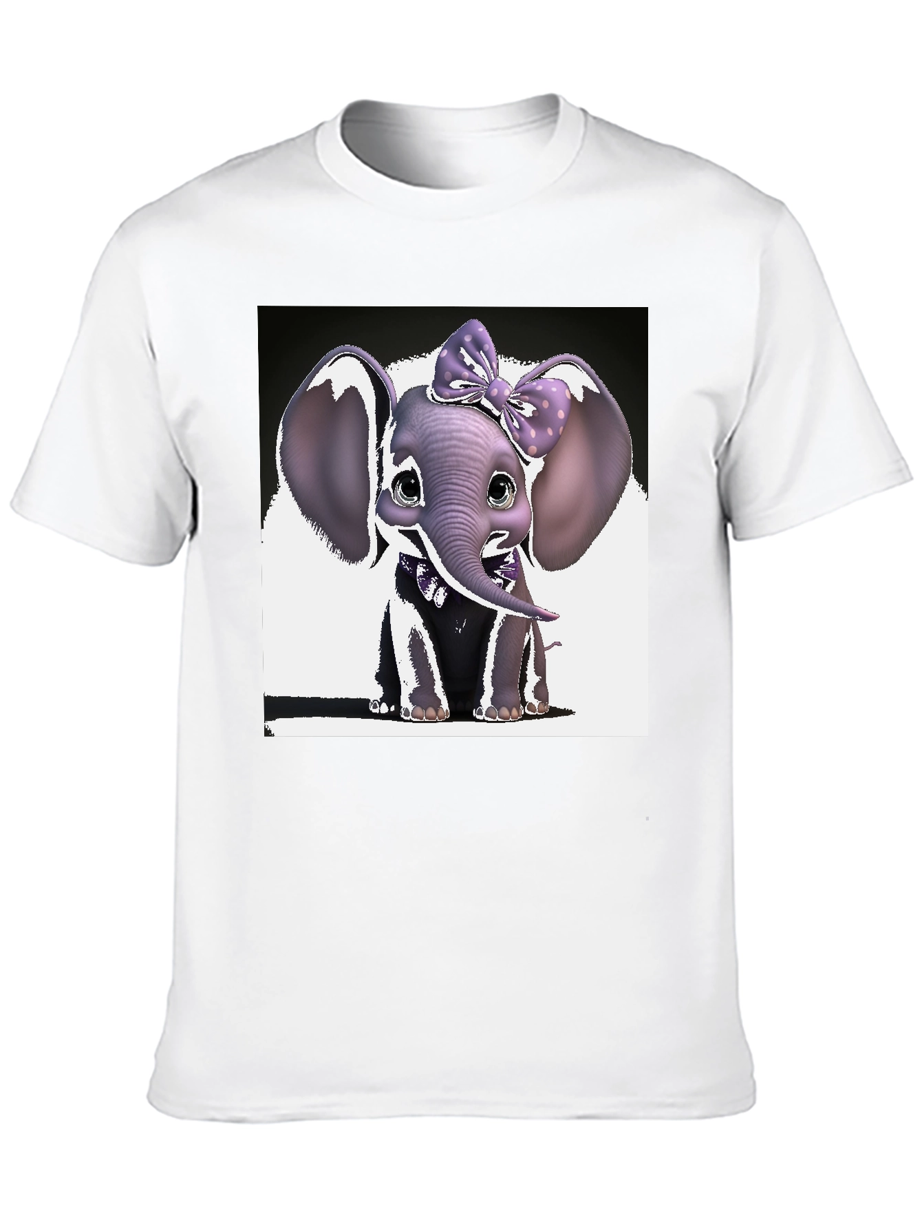 Cute Elephant Bow T-Shirt