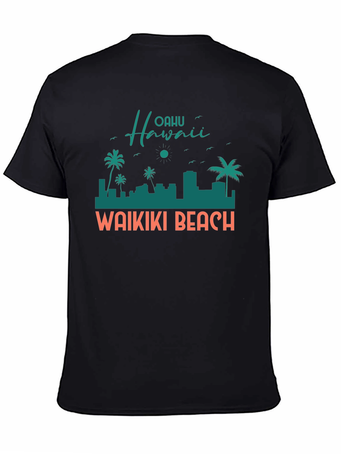 Oahu Hawaii Waikiki Beach Graphic T-Shirt