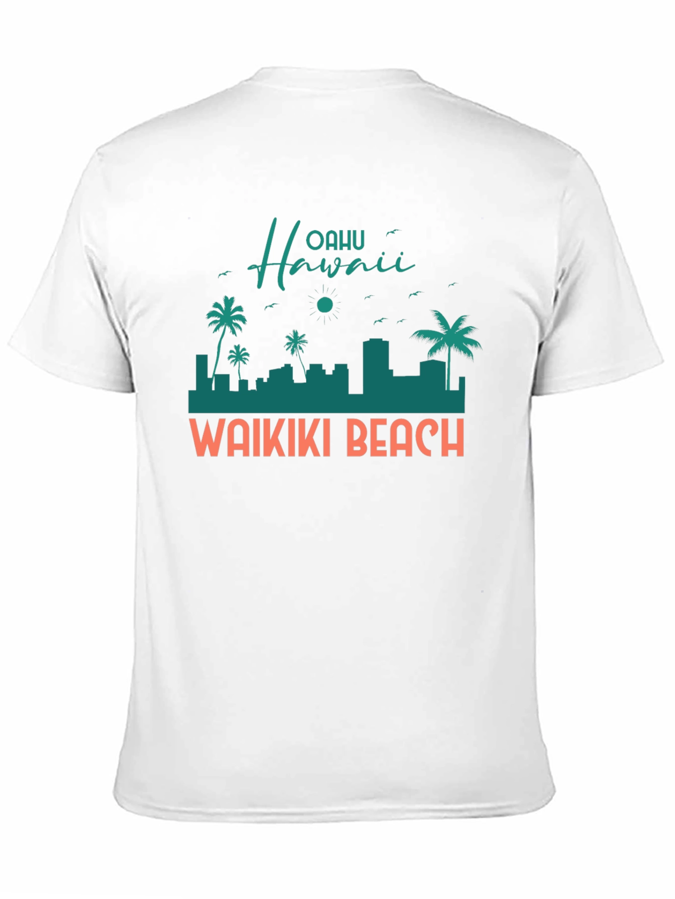 Oahu Hawaii Waikiki Beach Graphic T-Shirt