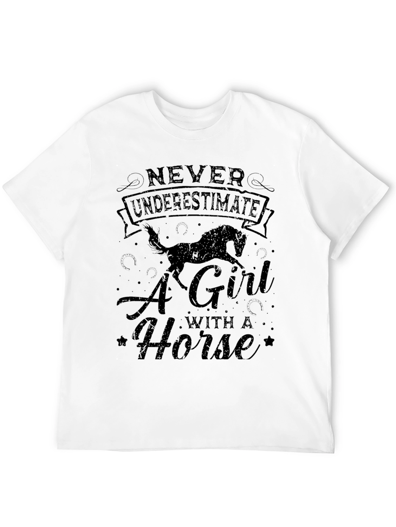 Never Underestimate A Girl with a Horse T-Shirt