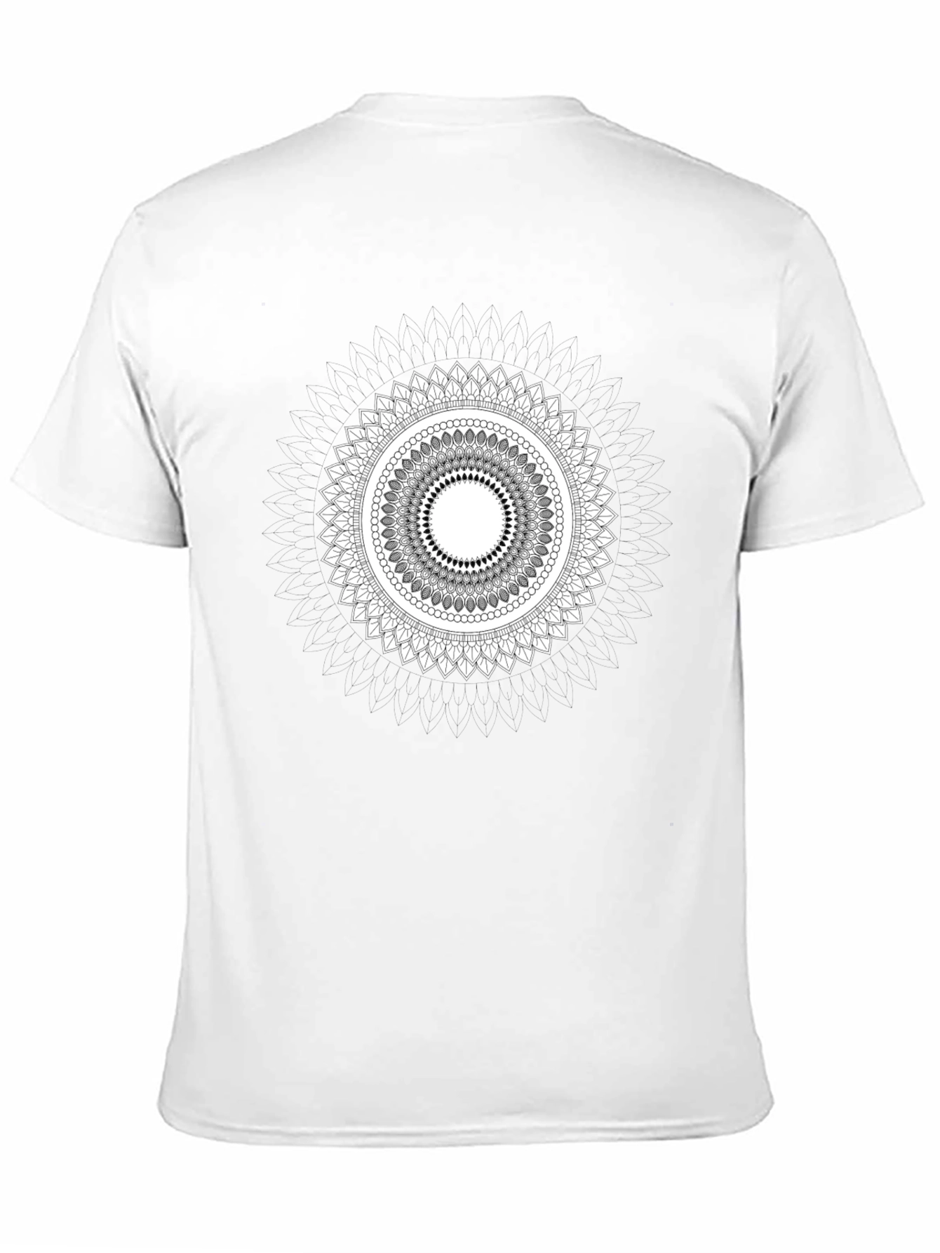 Mandala Graphic Print Black T-Shirt for Men