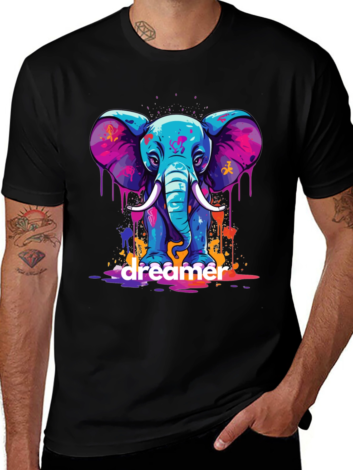 Dreamer Elephant Graphic Tee - Bold Style!
