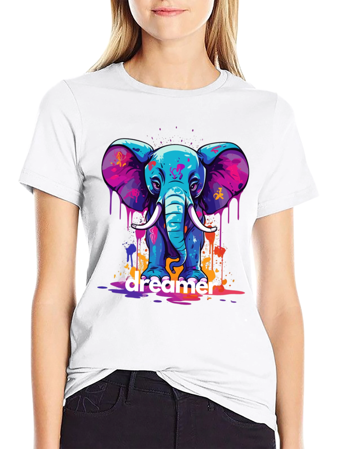 Dreamer Elephant Graphic Tee - Bold Style!