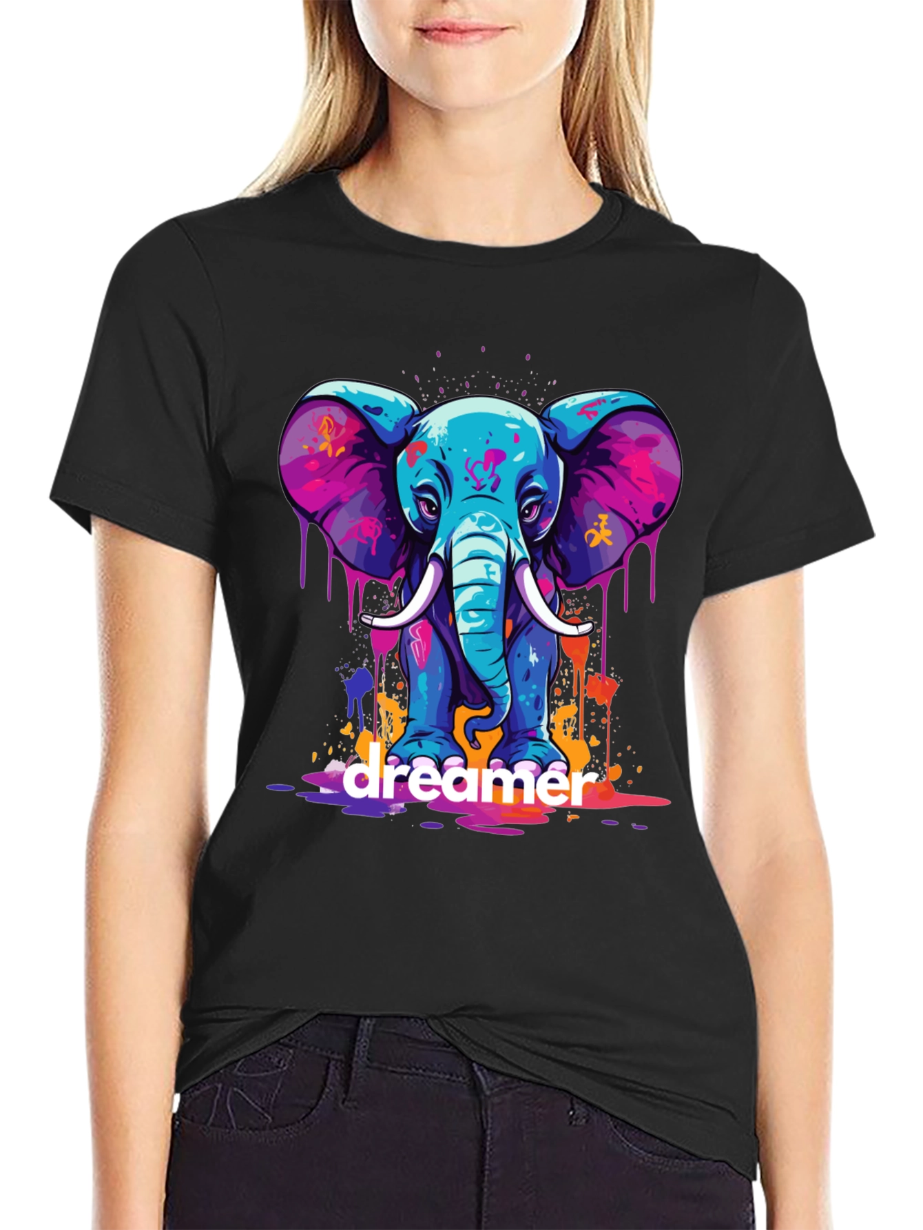 Dreamer Elephant Graphic Tee - Bold Style!