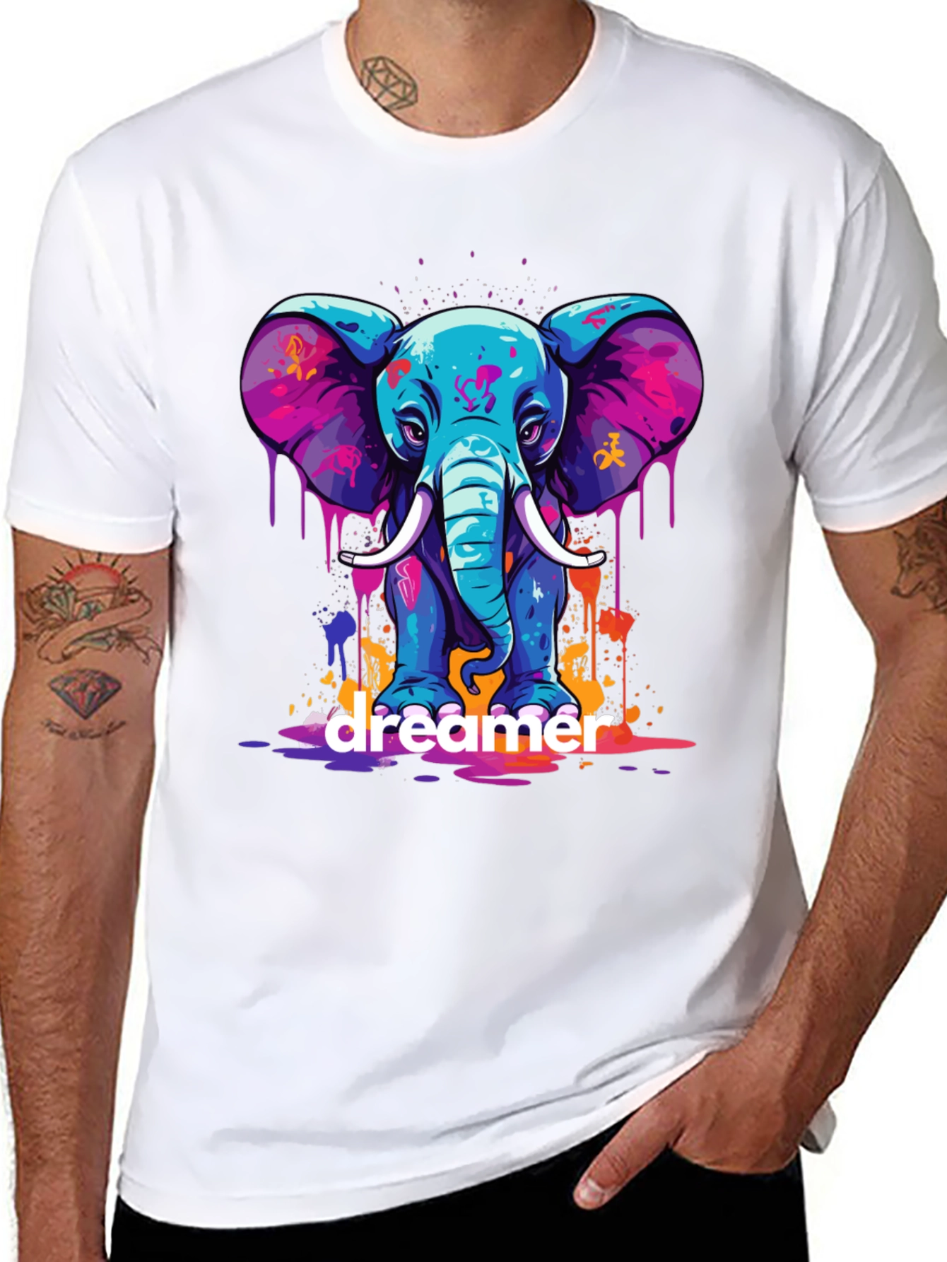 Dreamer Elephant Graphic Tee - Bold Style!