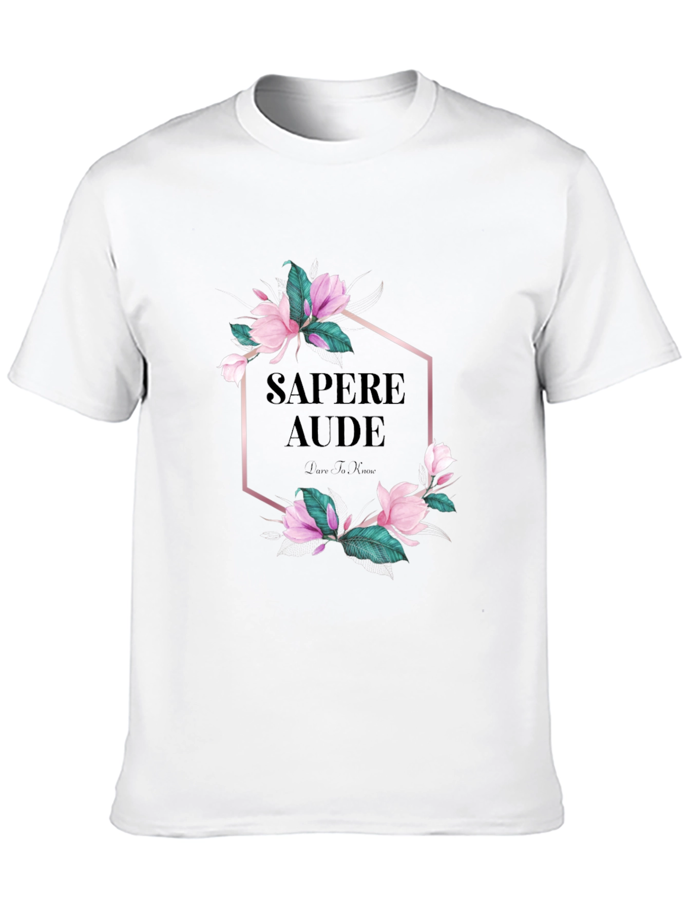 Sapere Aude Floral Graphic Tee - Black