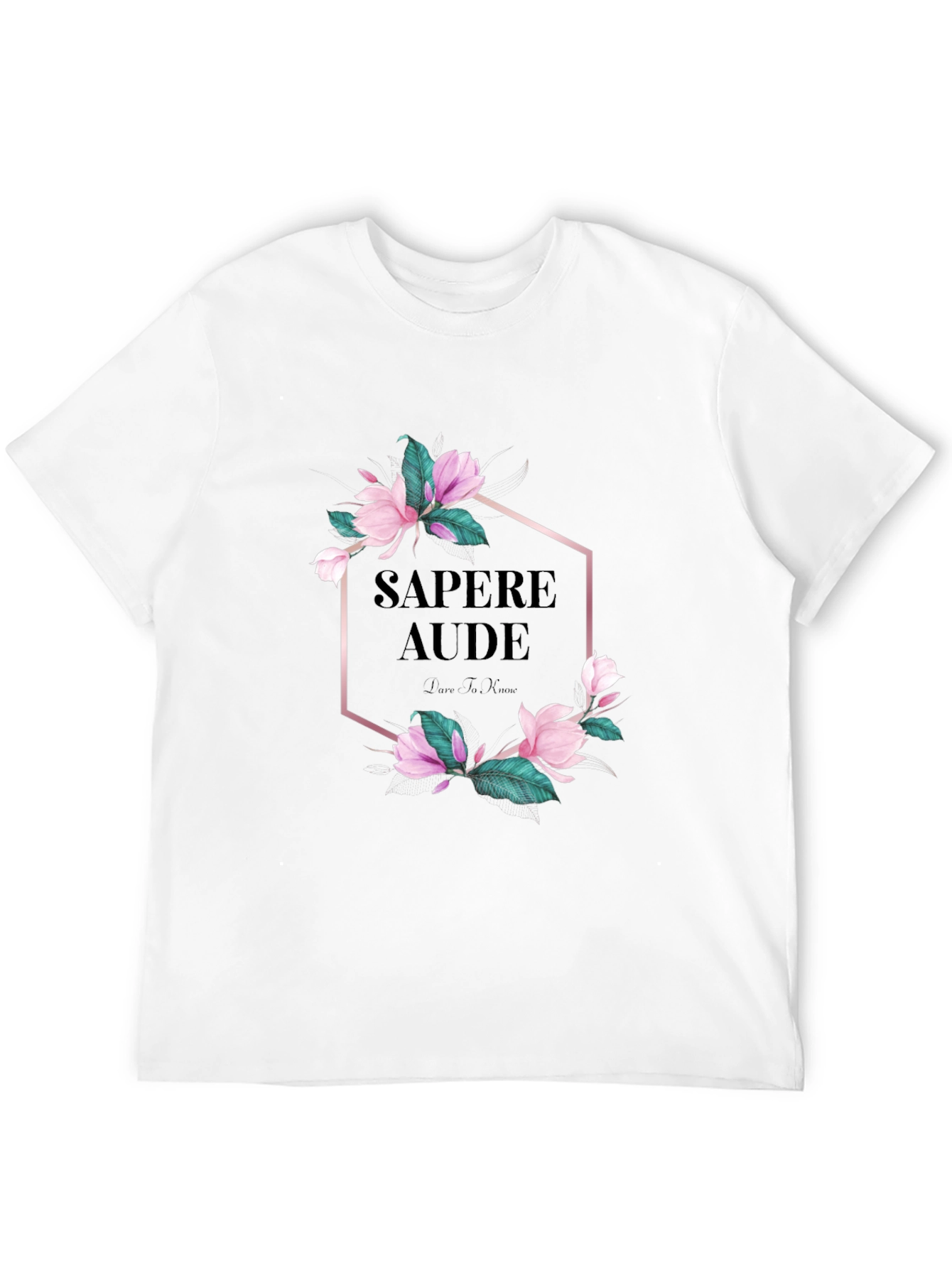 Sapere Aude Floral Graphic Tee - Black