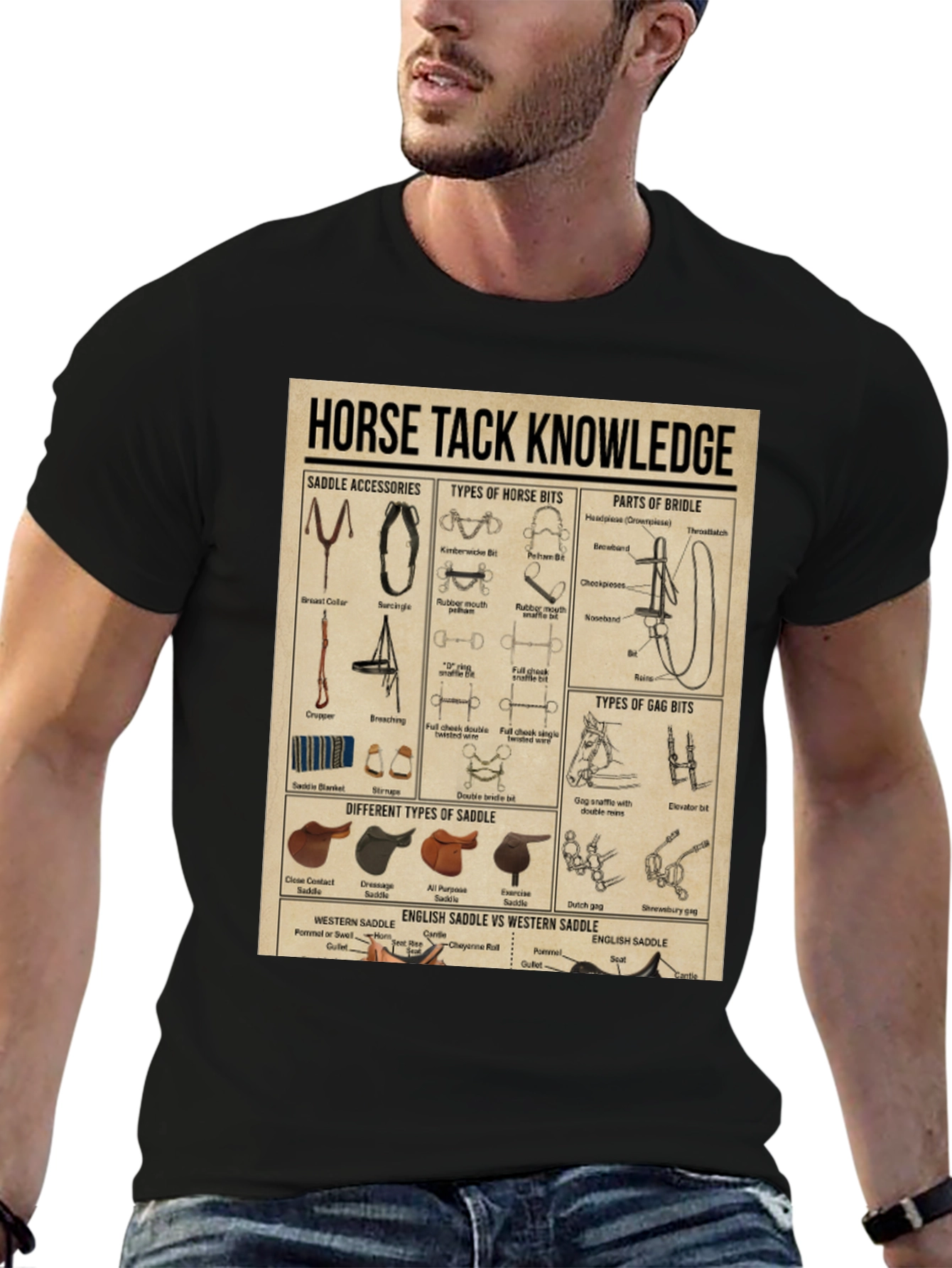 Horse Tack Knowledge Graphic T-Shirt