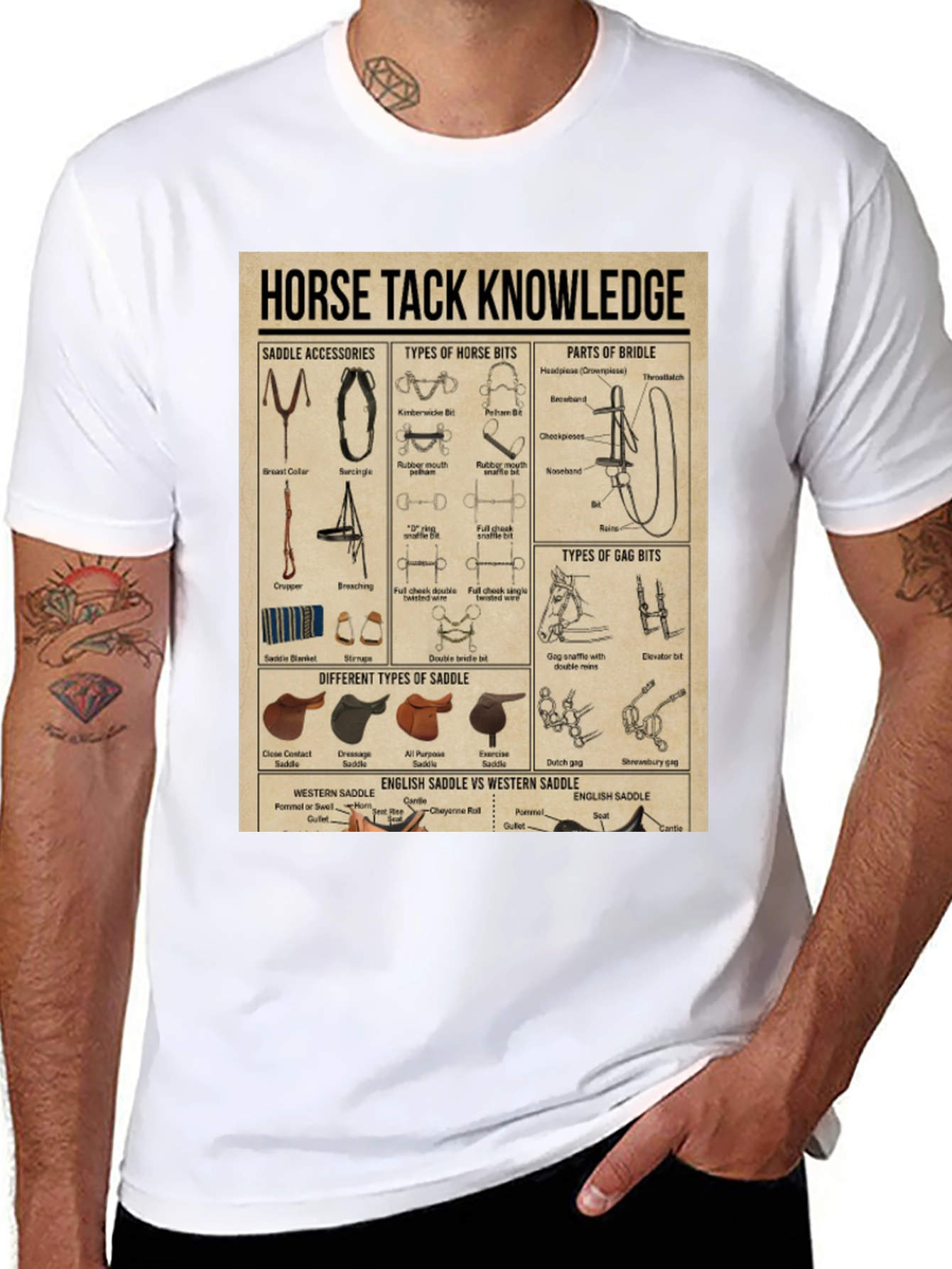 Horse Tack Knowledge Graphic T-Shirt