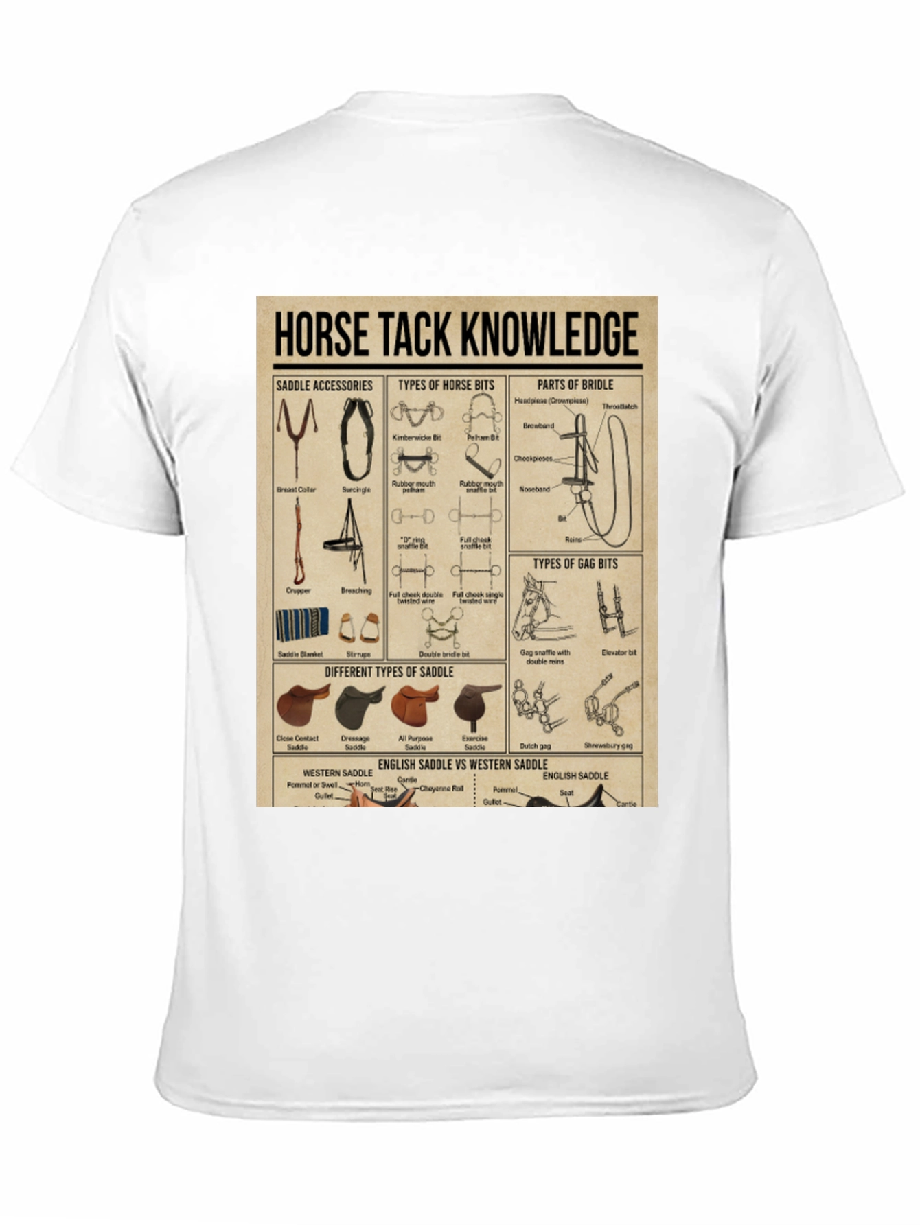 Horse Tack Knowledge Graphic T-Shirt
