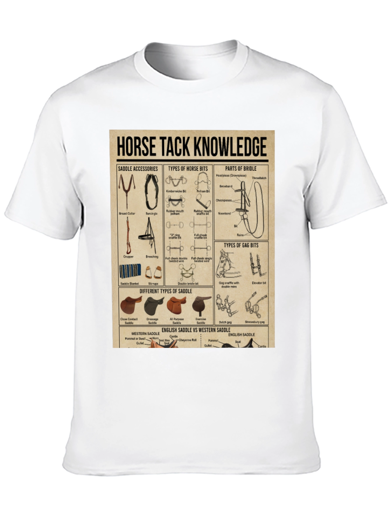 Horse Tack Knowledge Graphic T-Shirt