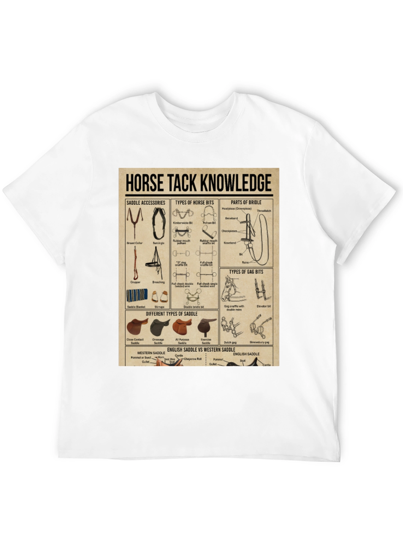 Horse Tack Knowledge Graphic T-Shirt