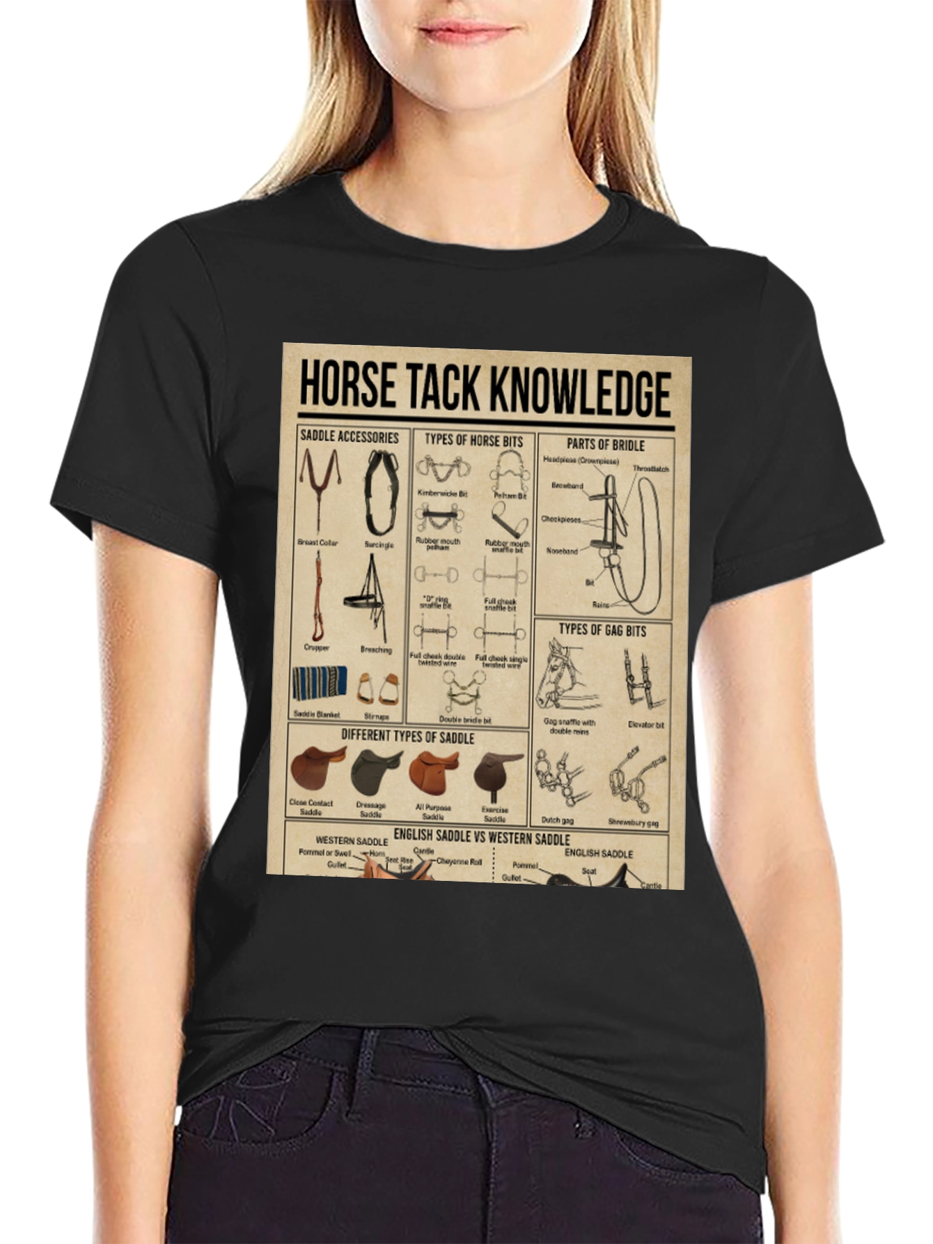 Horse Tack Knowledge Graphic T-Shirt