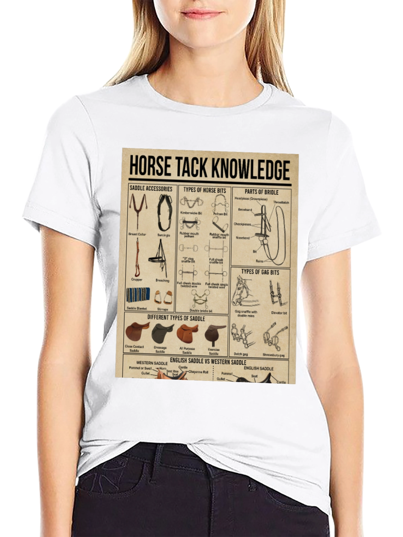Horse Tack Knowledge Graphic T-Shirt