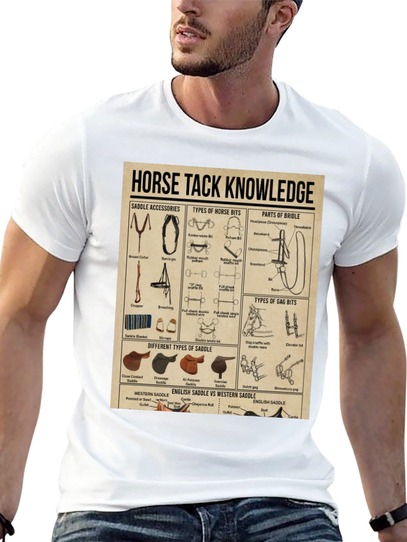 Horse Tack Knowledge Graphic T-Shirt