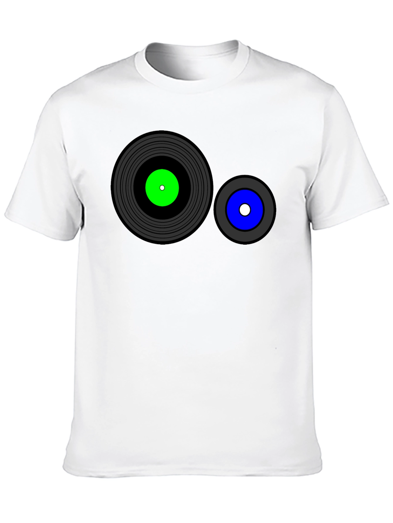 Retro Record Graphic T-Shirt - Black