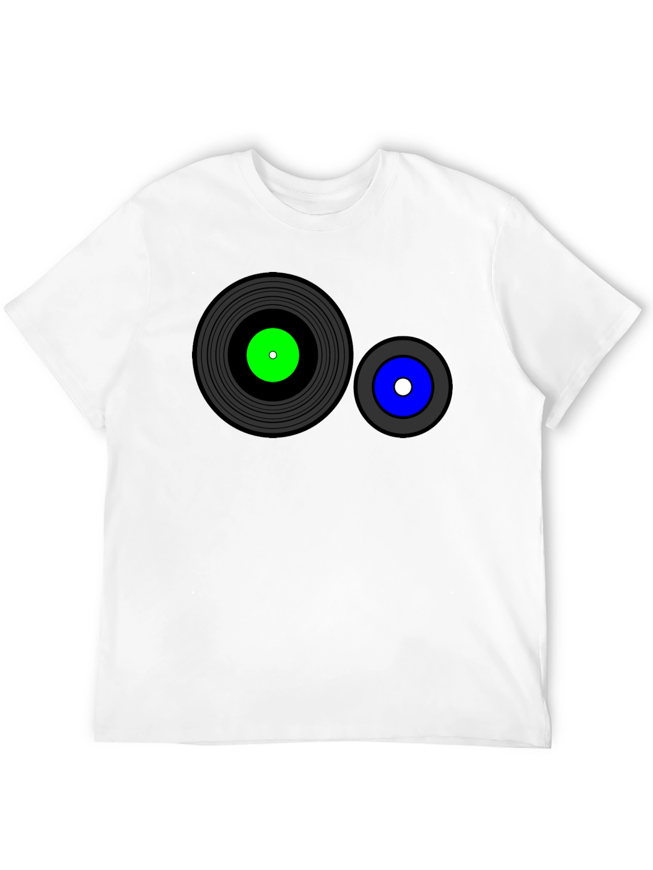Retro Record Graphic T-Shirt - Black