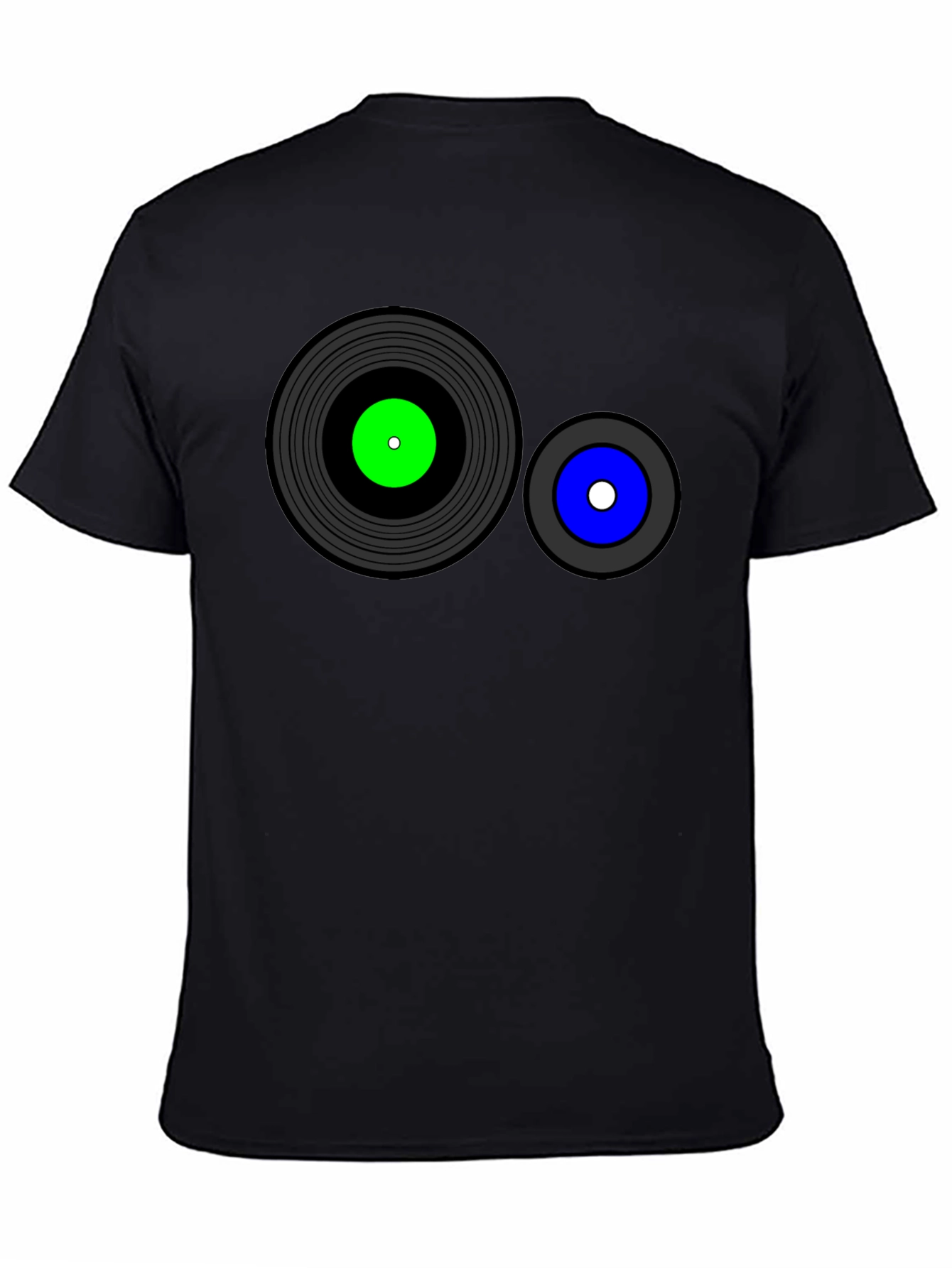 Retro Record Graphic T-Shirt - Black