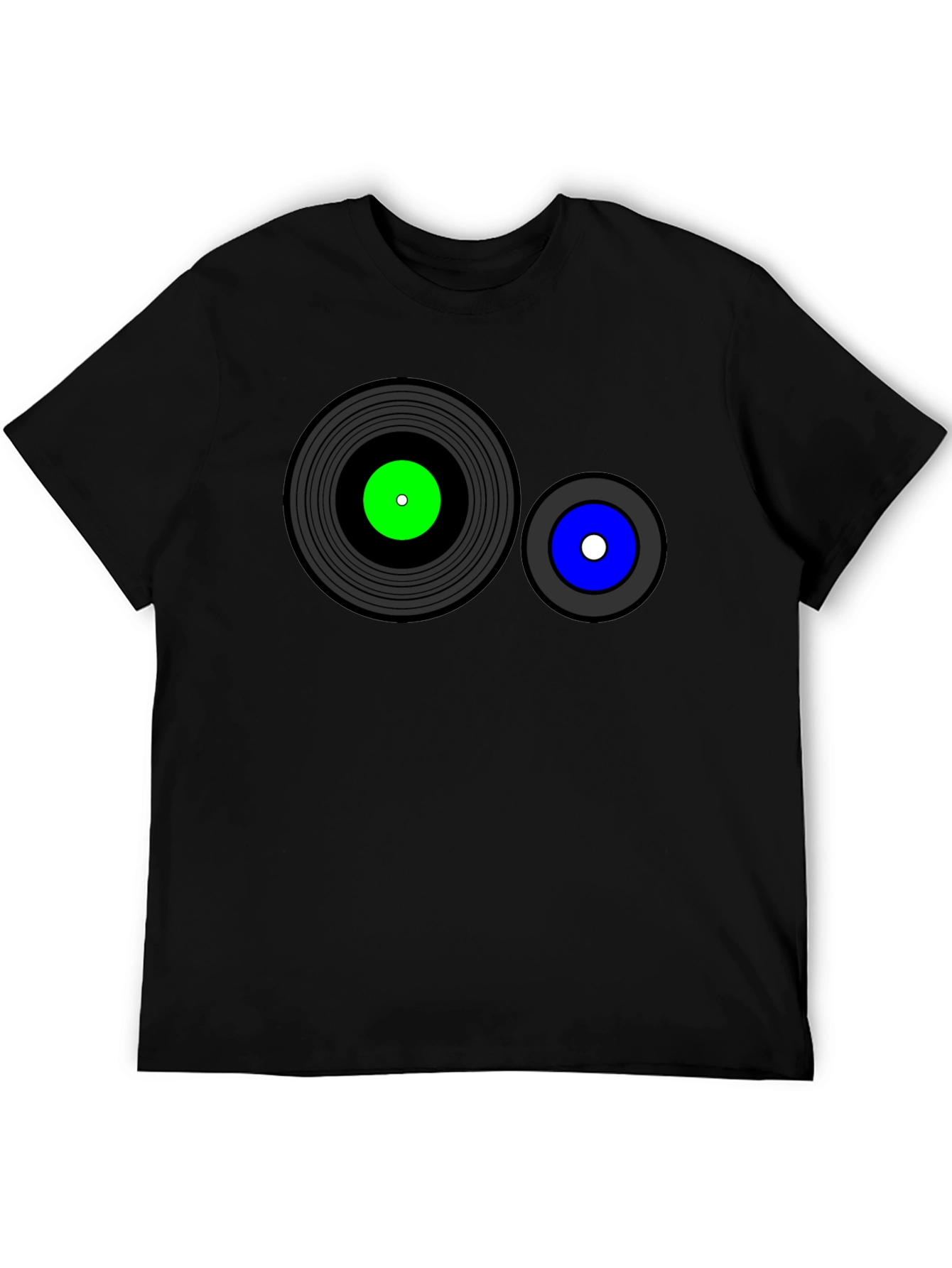 Retro Record Graphic T-Shirt - Black