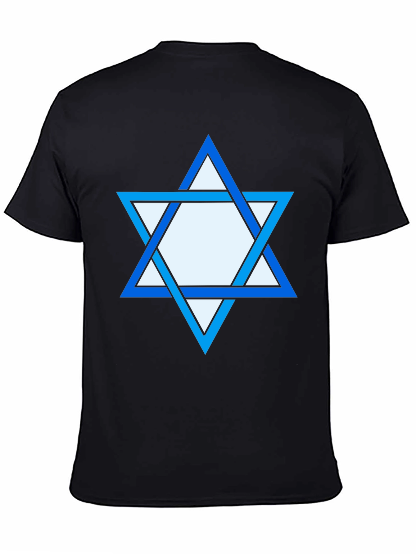 Star of David Graphic Print Tee - Black