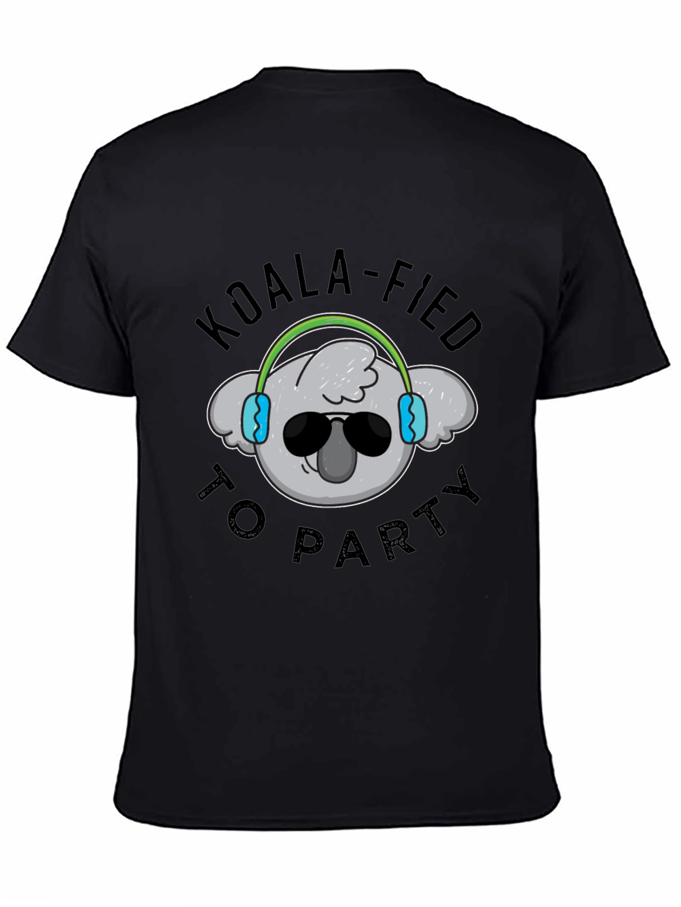 Koala-fied to Party Black T-Shirt
